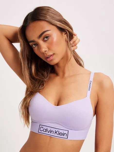 Buy Calvin Klein Underwear Women Purple Padded Logo Bra