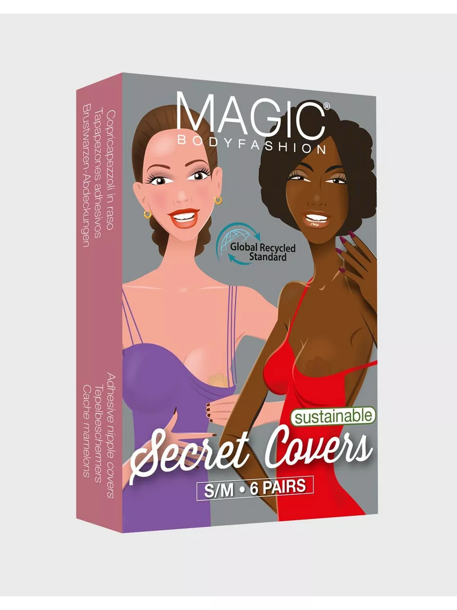 Magic Bodyfashion Secret Covers 7-pack Mjuk BH utan bygel Latte
