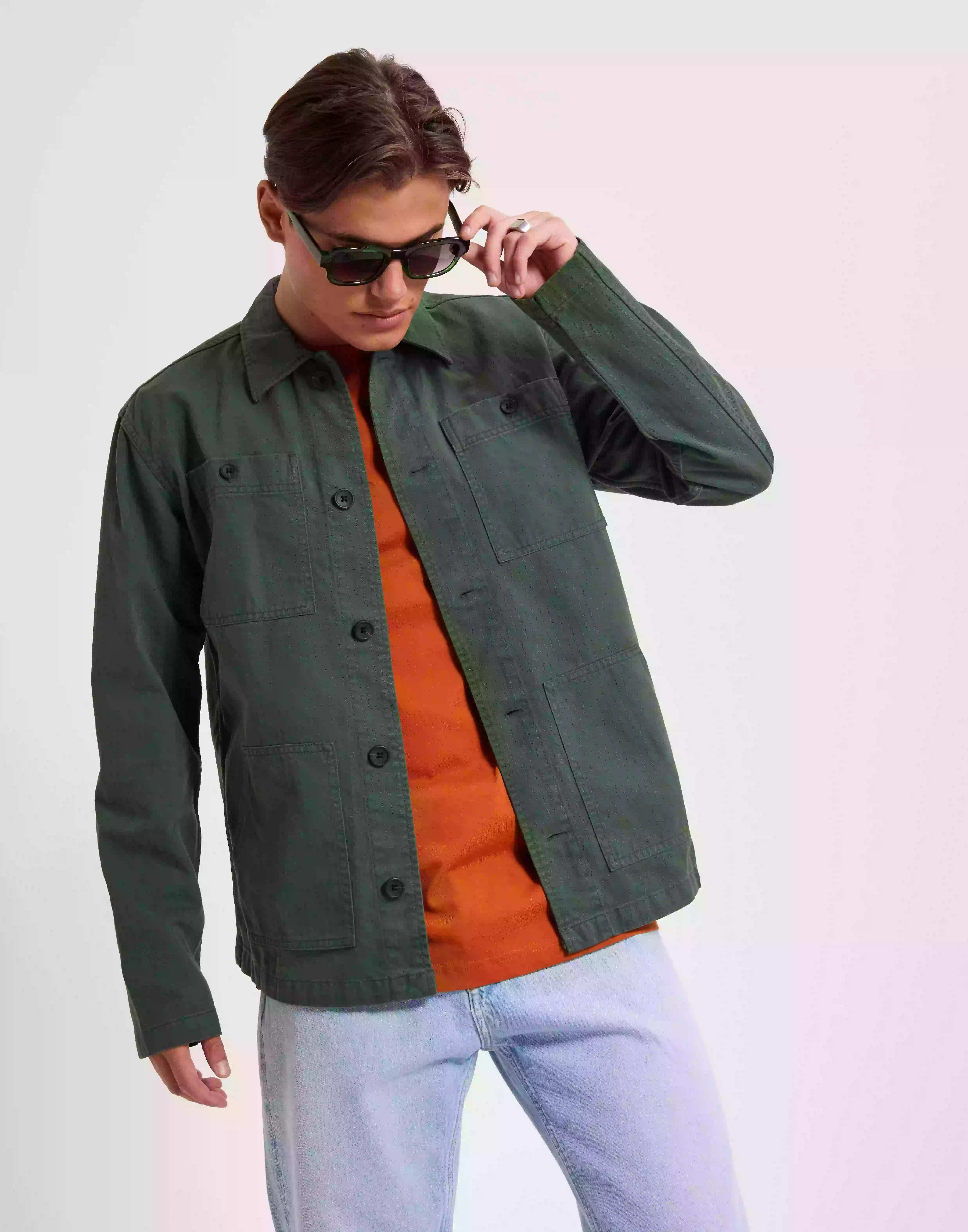 Selected Homme Slhloosenew-Tony Overshirt Ls W Noo Skjortjackor Sycamore
