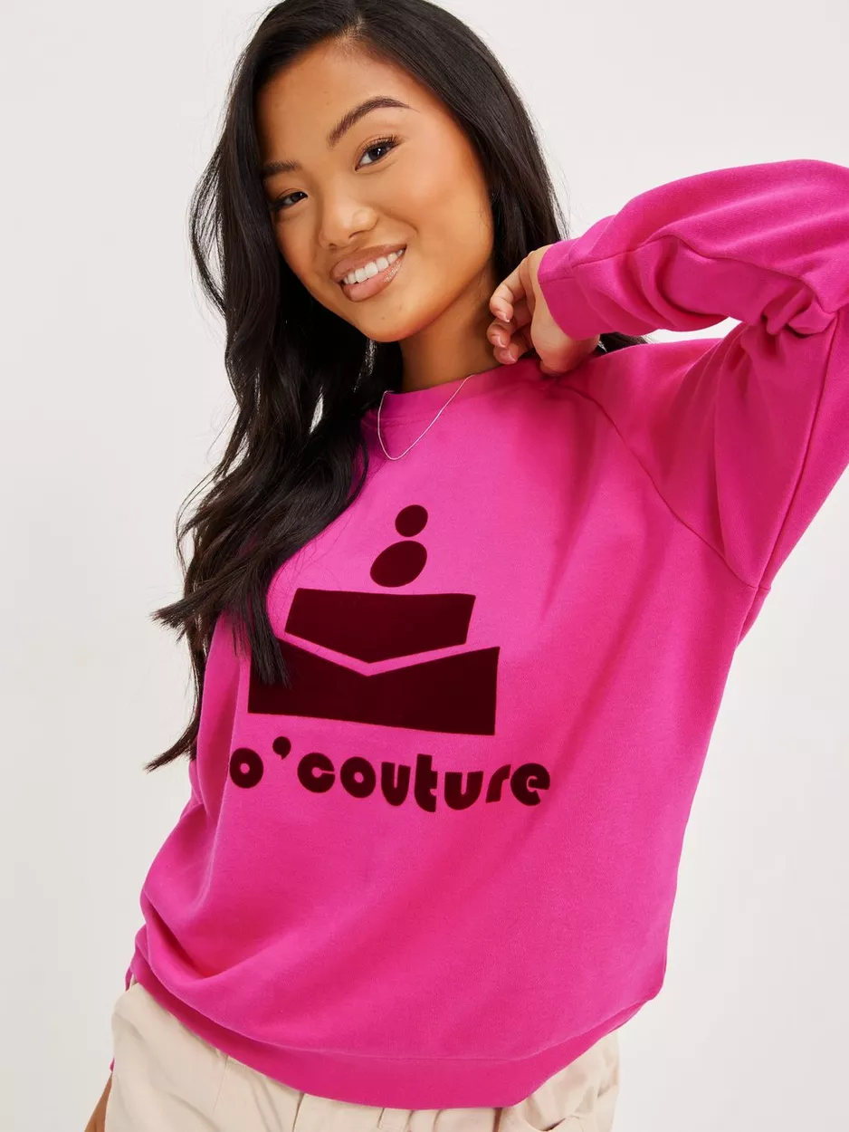 Co'couture - Sweatshirts - Pink - New Coco Floc Sweat - Tröjor - sweatshirts
