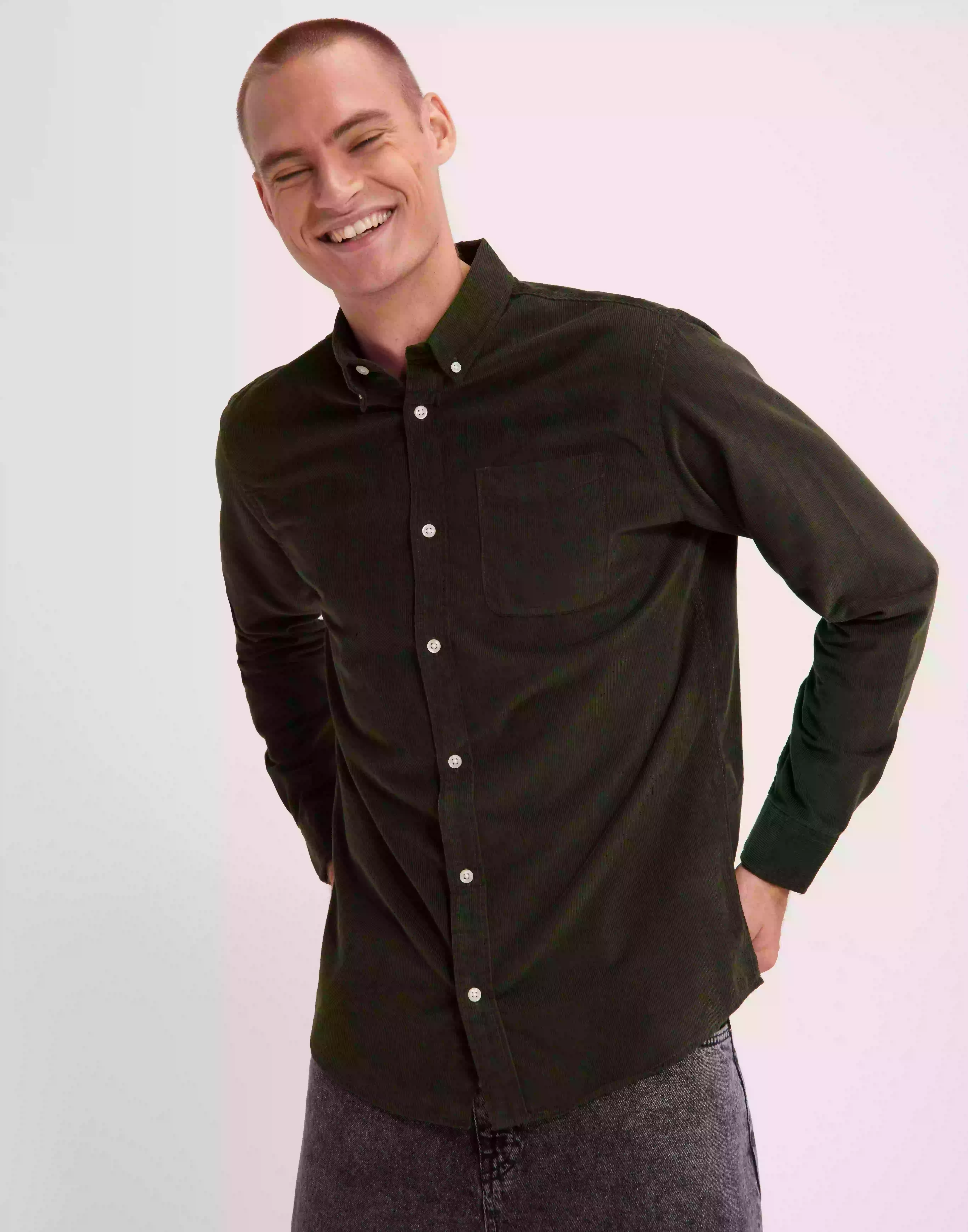 Jack & Jones Jjeclassic Corduroy Shirt L/S Sn Manchesterskjortor Rosin Slim Fit