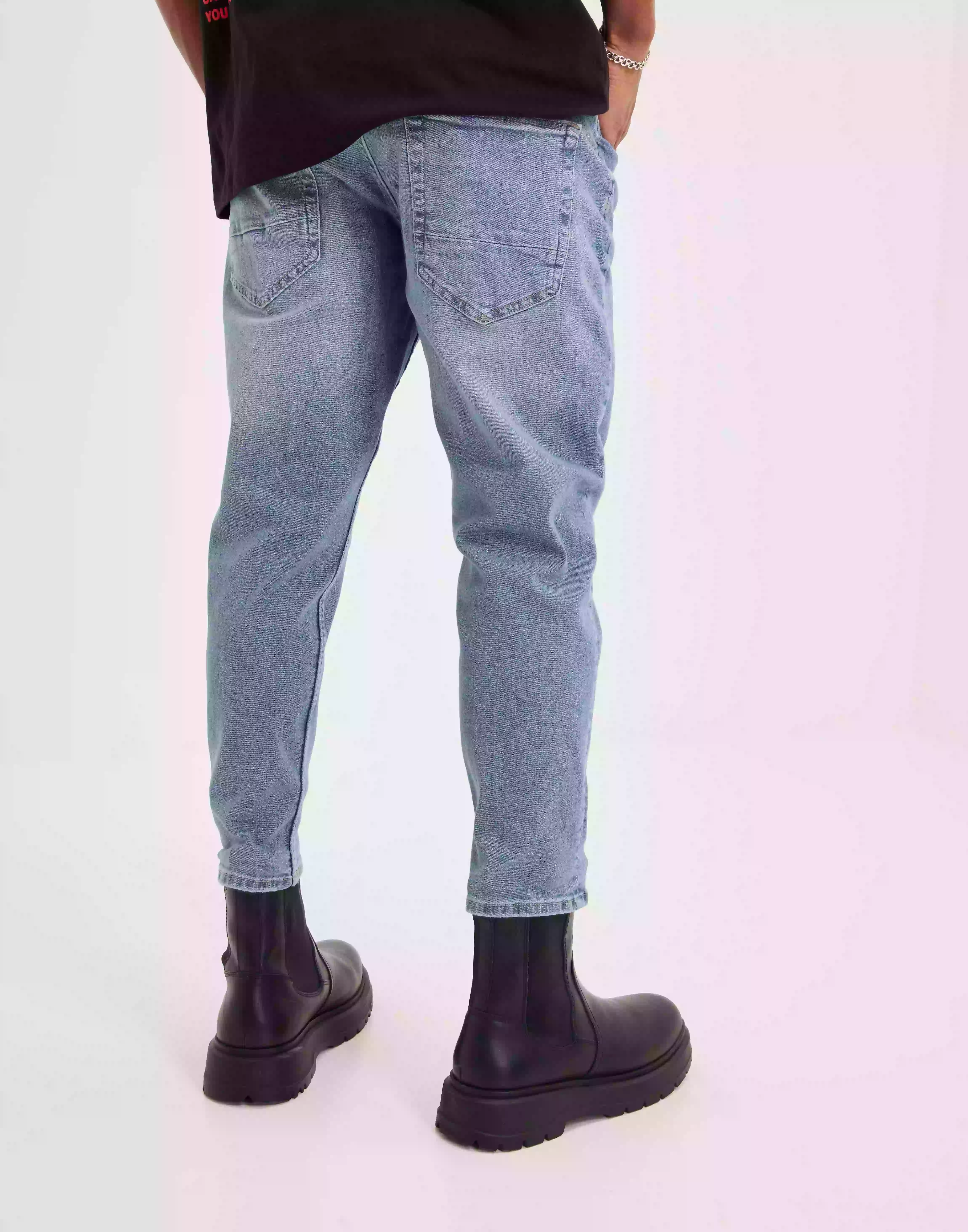 Only & Sons Onsavi Beam Life Crop L Blue Pk 23 Slim fit jeans Blue Denim