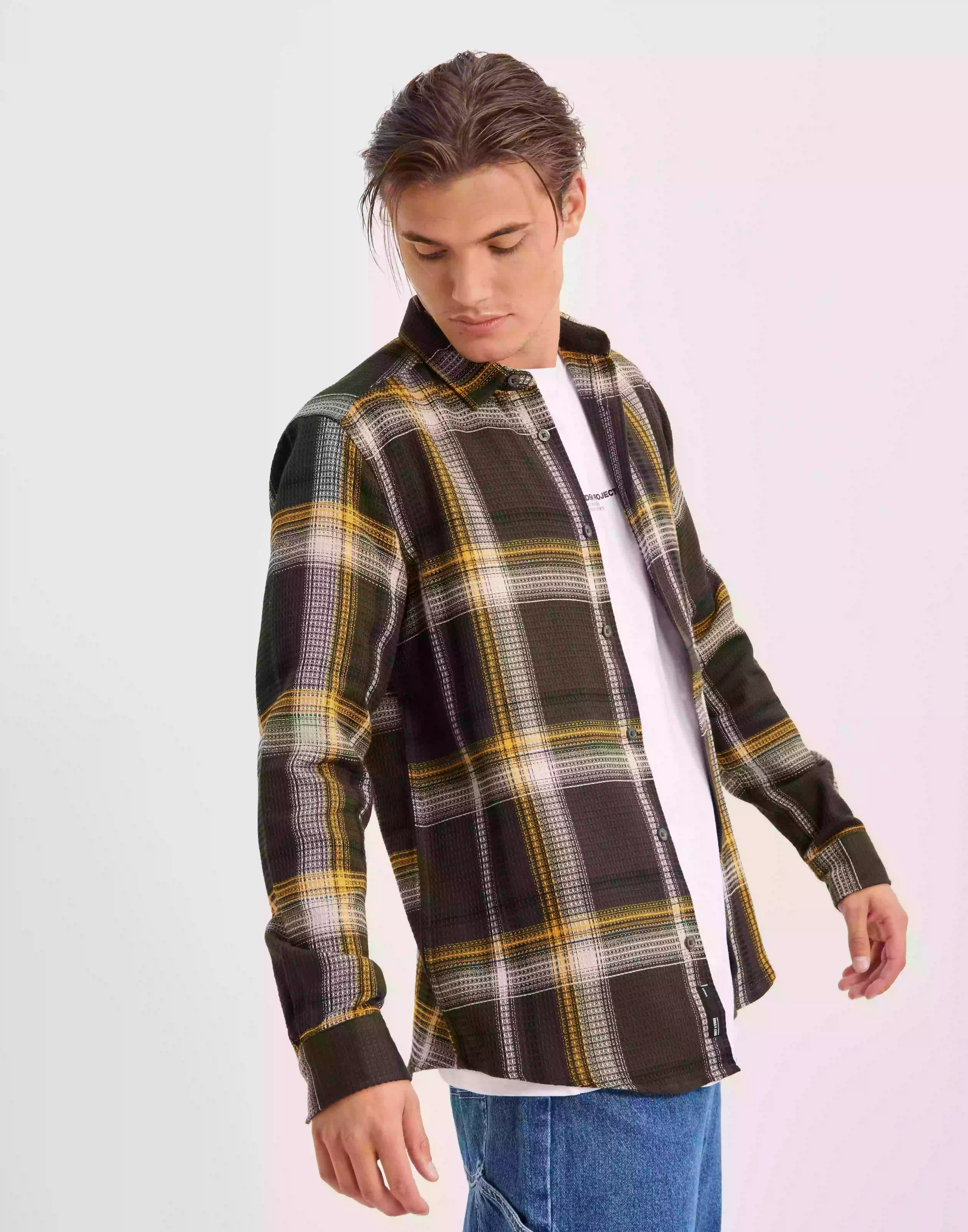 Only & Sons Onsted Ls Reg Struc Check Shirt Rutiga skjortor Rosin