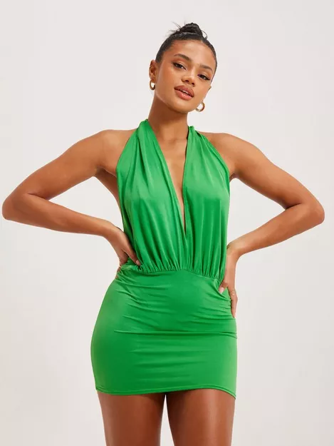 Buy Nelly Loose Halter Dress - Green