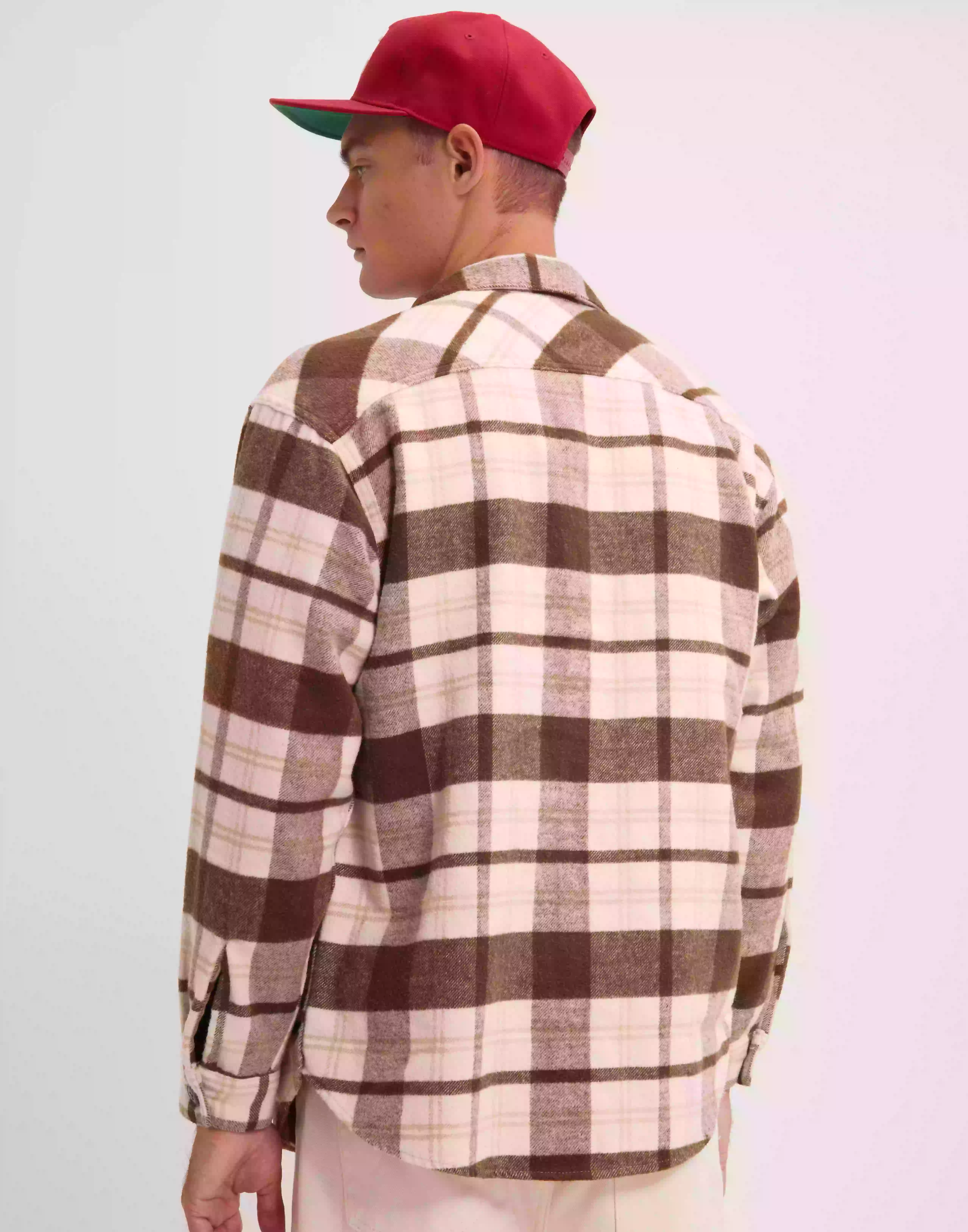Jack & Jones Jorollie Check Overshirt Ls Sn Overshirts Seal Brown