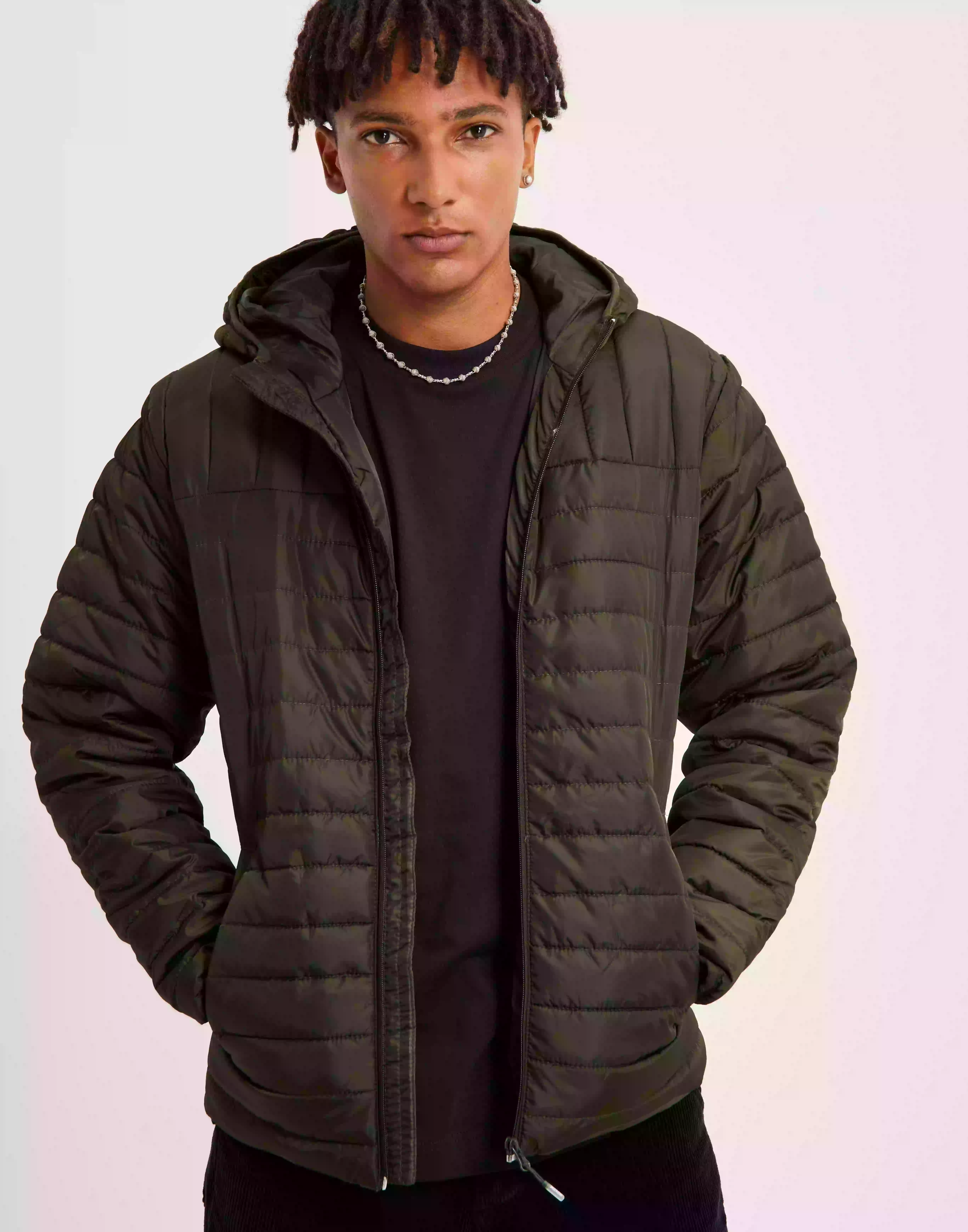 Only & Sons Onspiet Quilted Hood Jacket Otw Vd Quiltade jackor Rosin