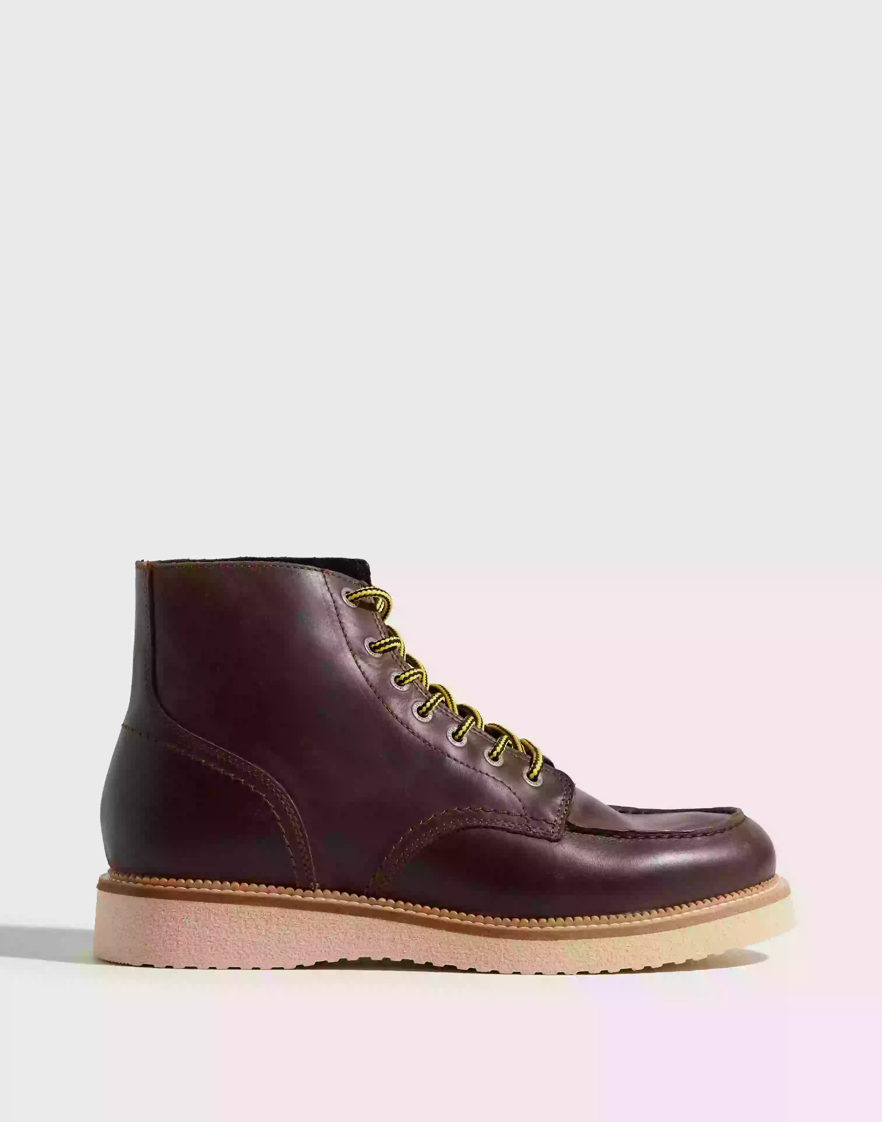 Selected Homme Slhteo New Leather Moc-Toe Boot B N Støvler Demitasse