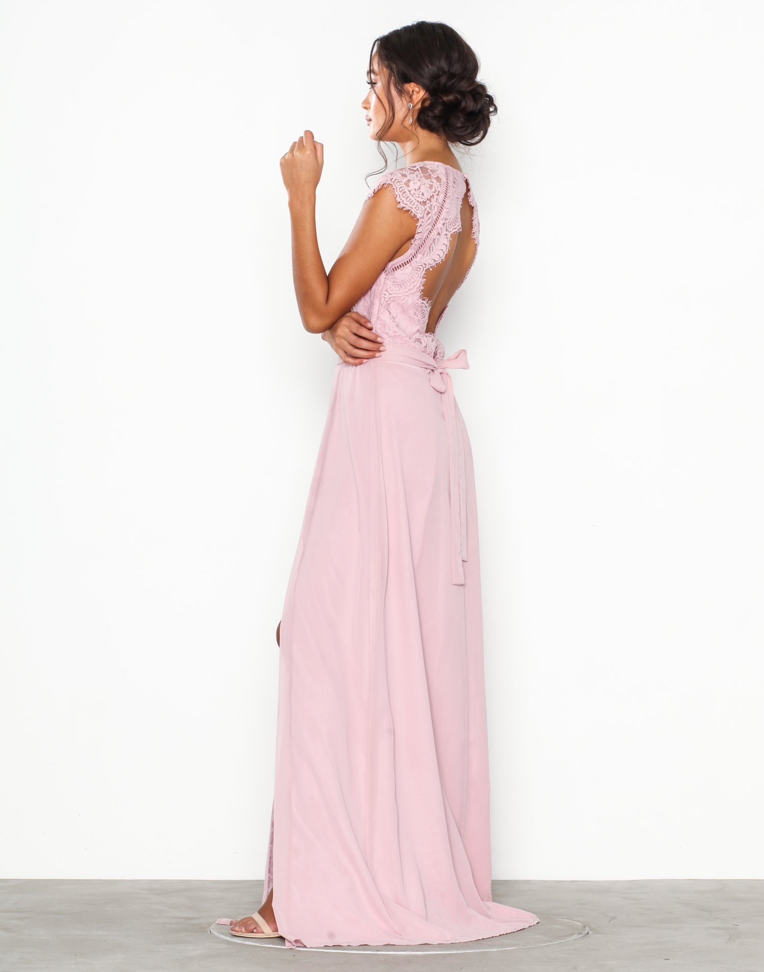 nly eve cap sleeve maxi gown