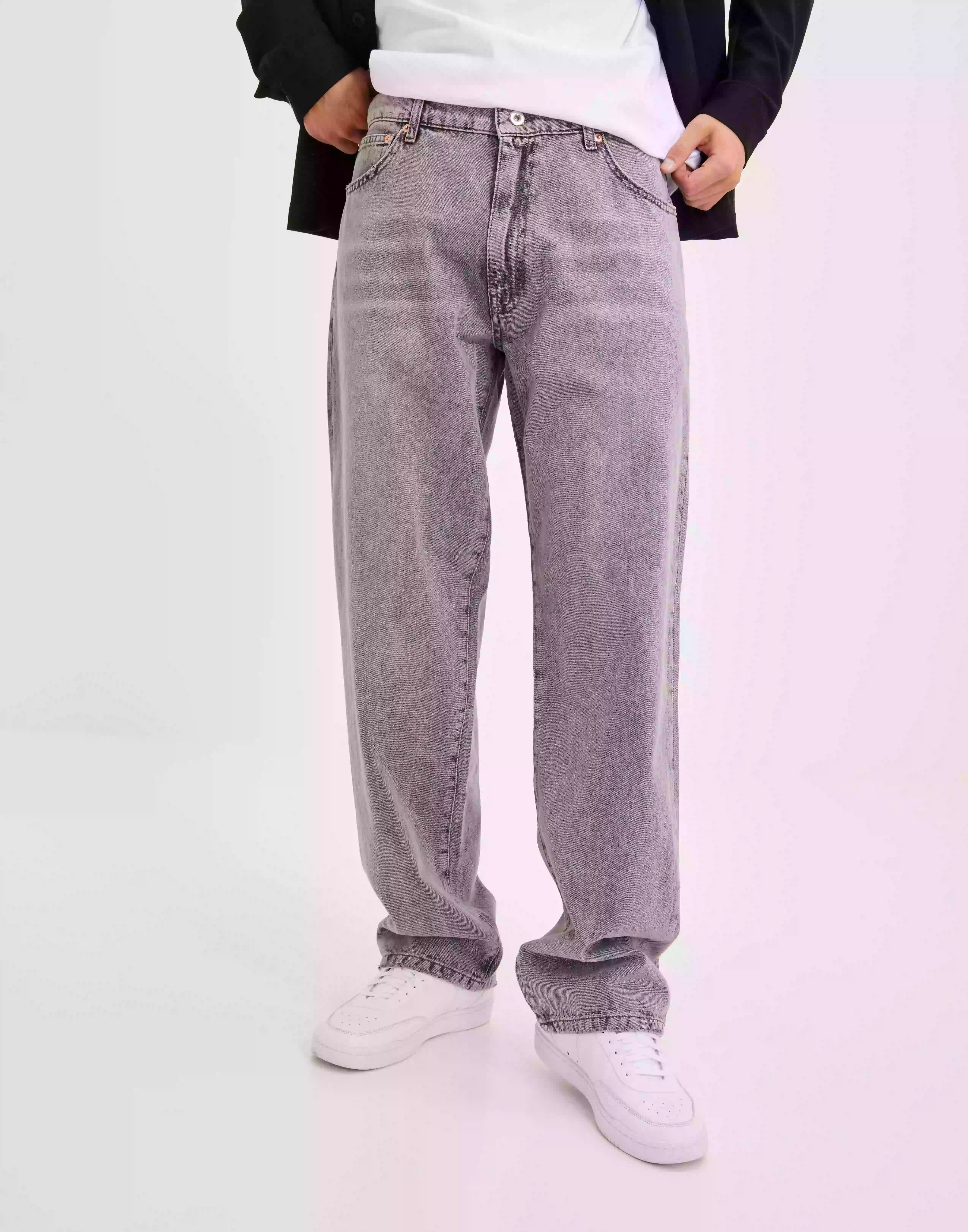 Woodbird Leroy Ash Grey Jeans Loose fit jeans Grey