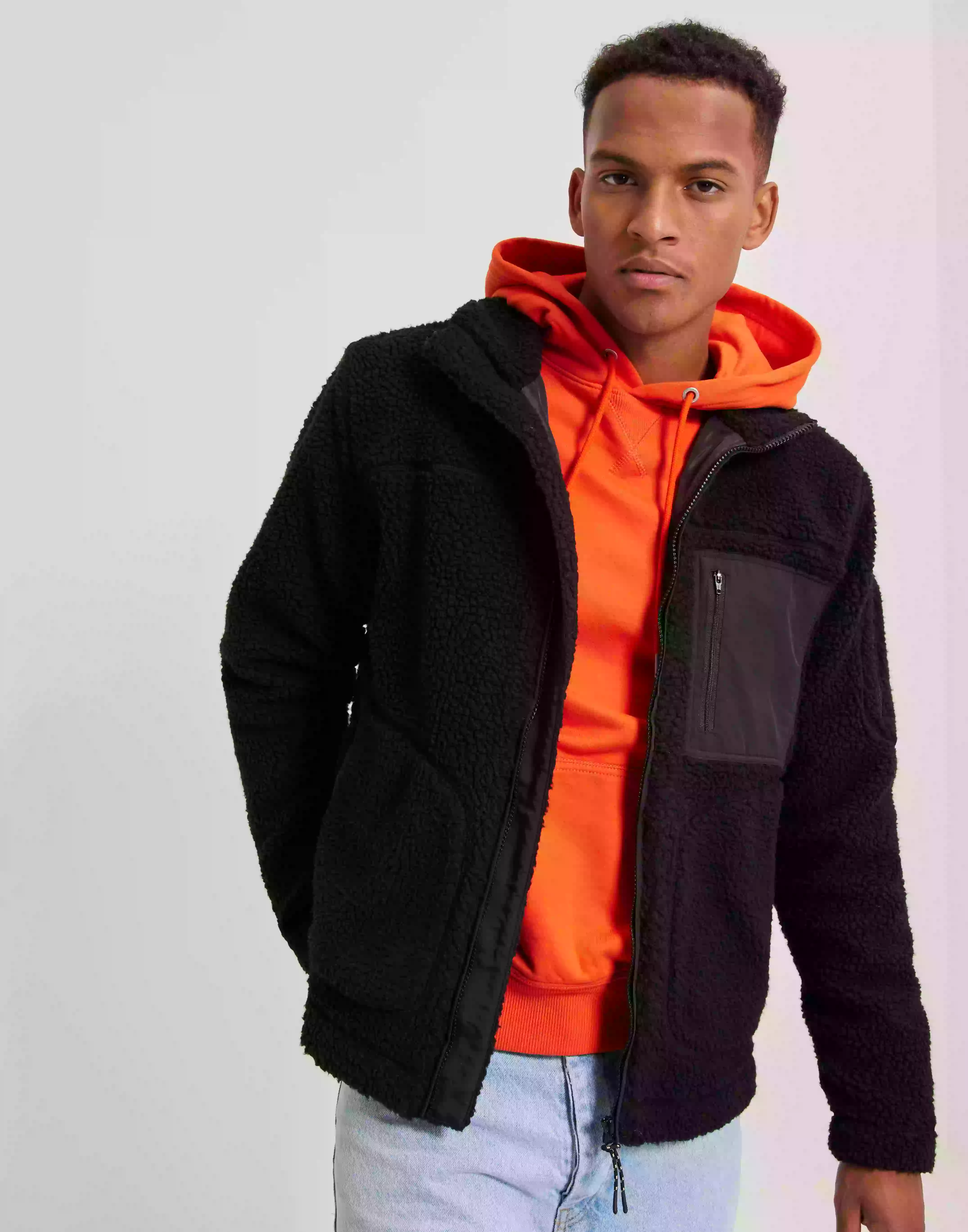 Woodbird Josh Stamp Jacket Fleecejackor Black