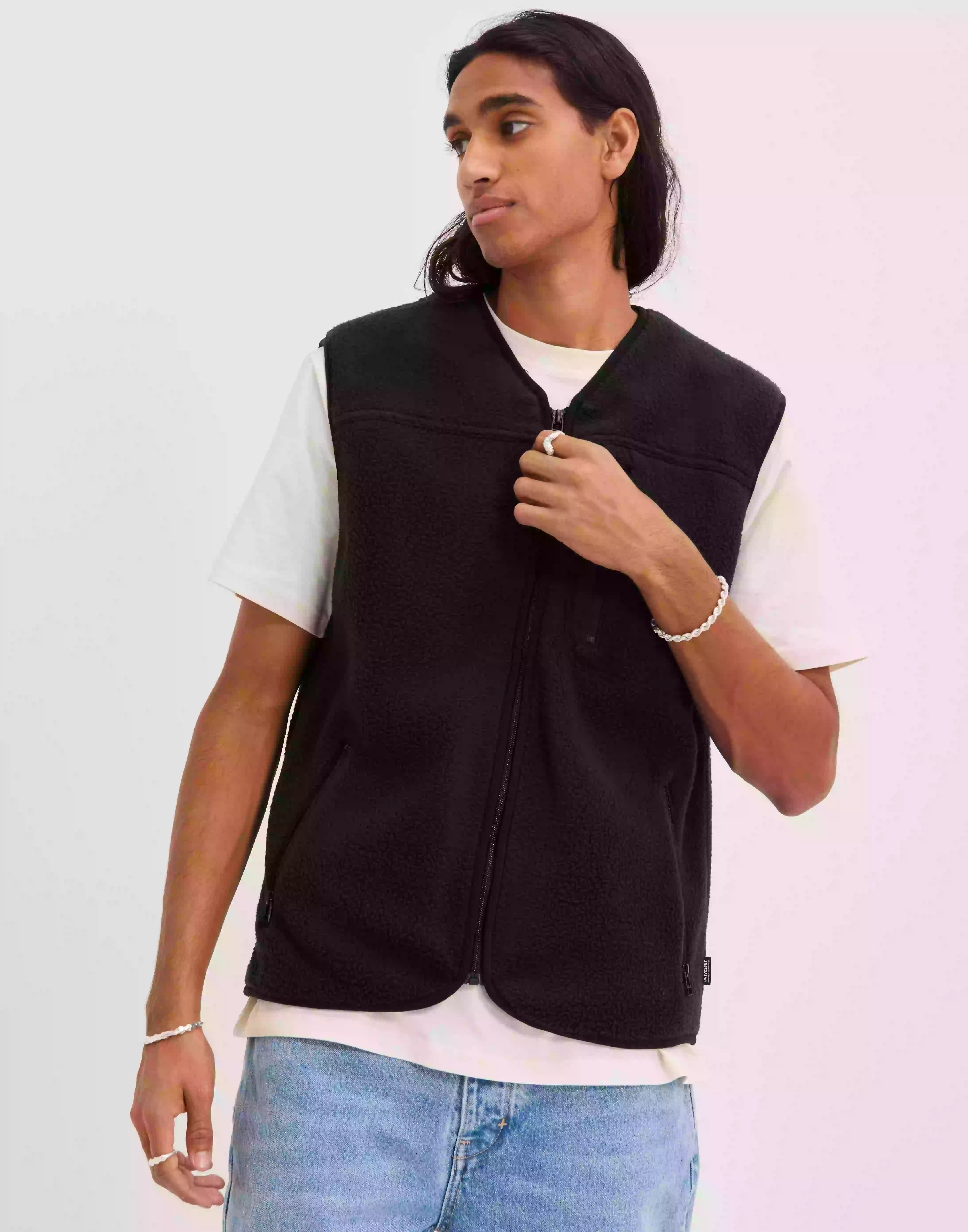 Only & Sons Onshouston Fleece Vest Otw Vd Dark Navy