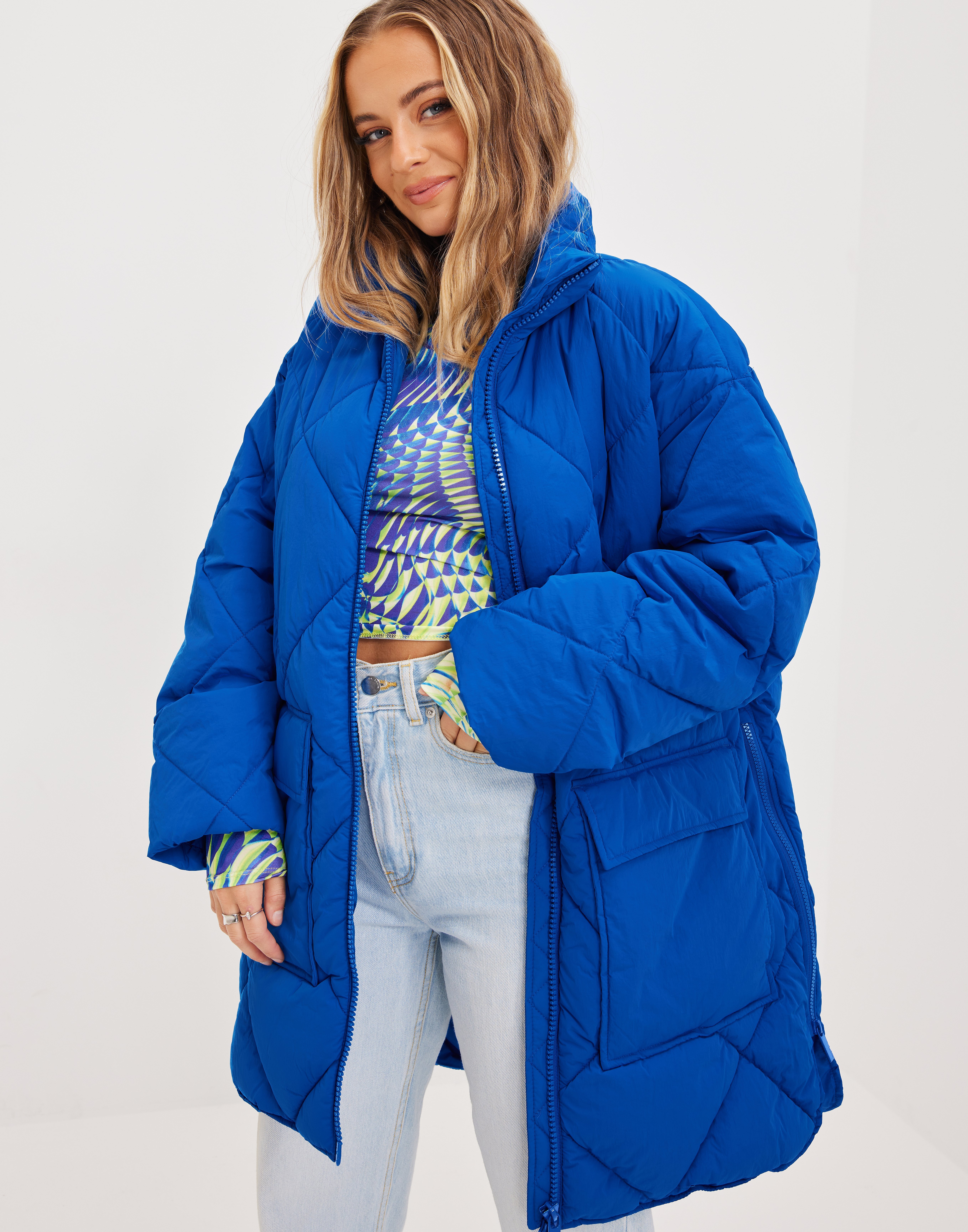 Buy Selected Femme SLFHEIDI PUFFER JACKET B - Princess Blue | Nelly.com