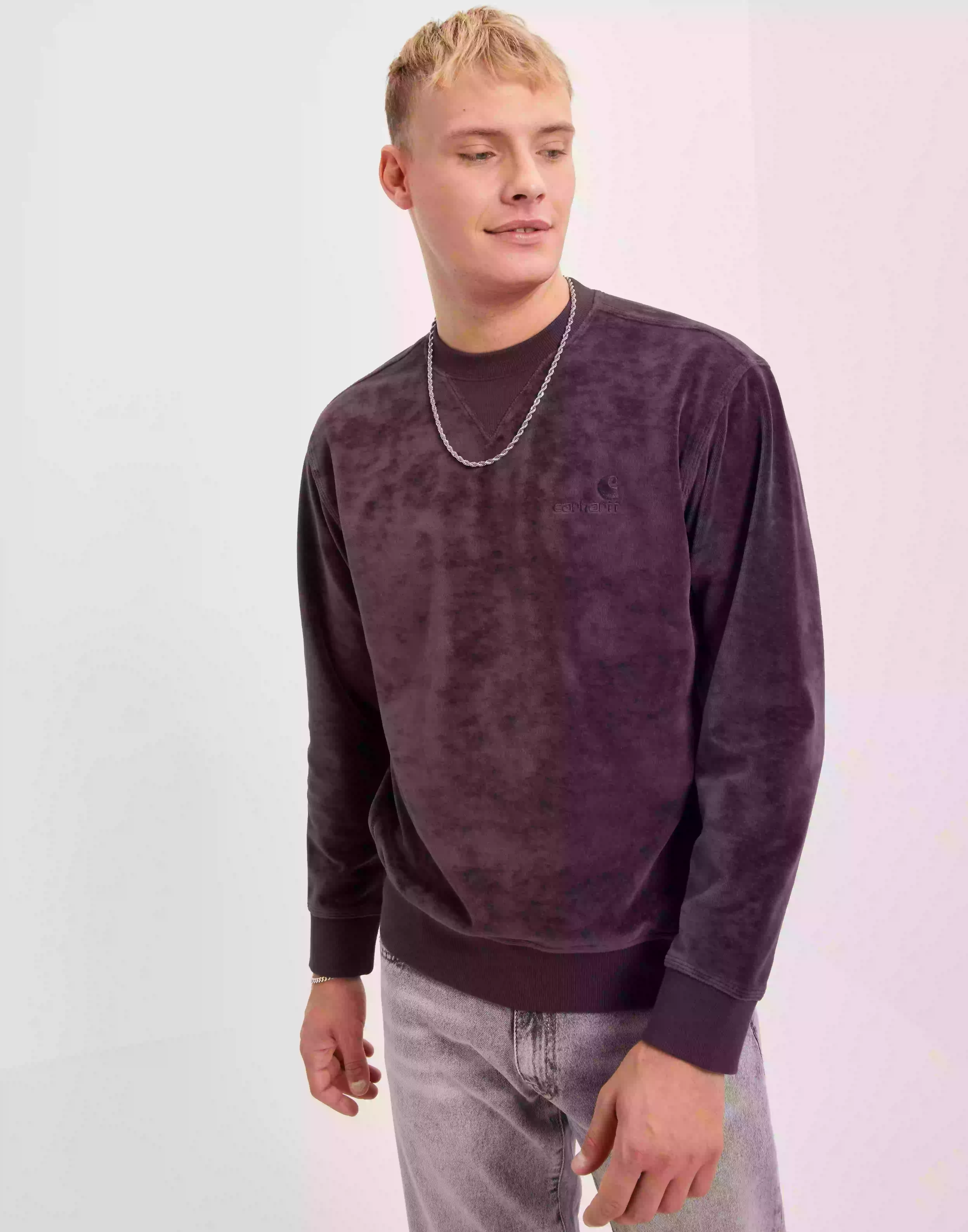 Carhartt WIP United Script Sweat Tröjor Plum