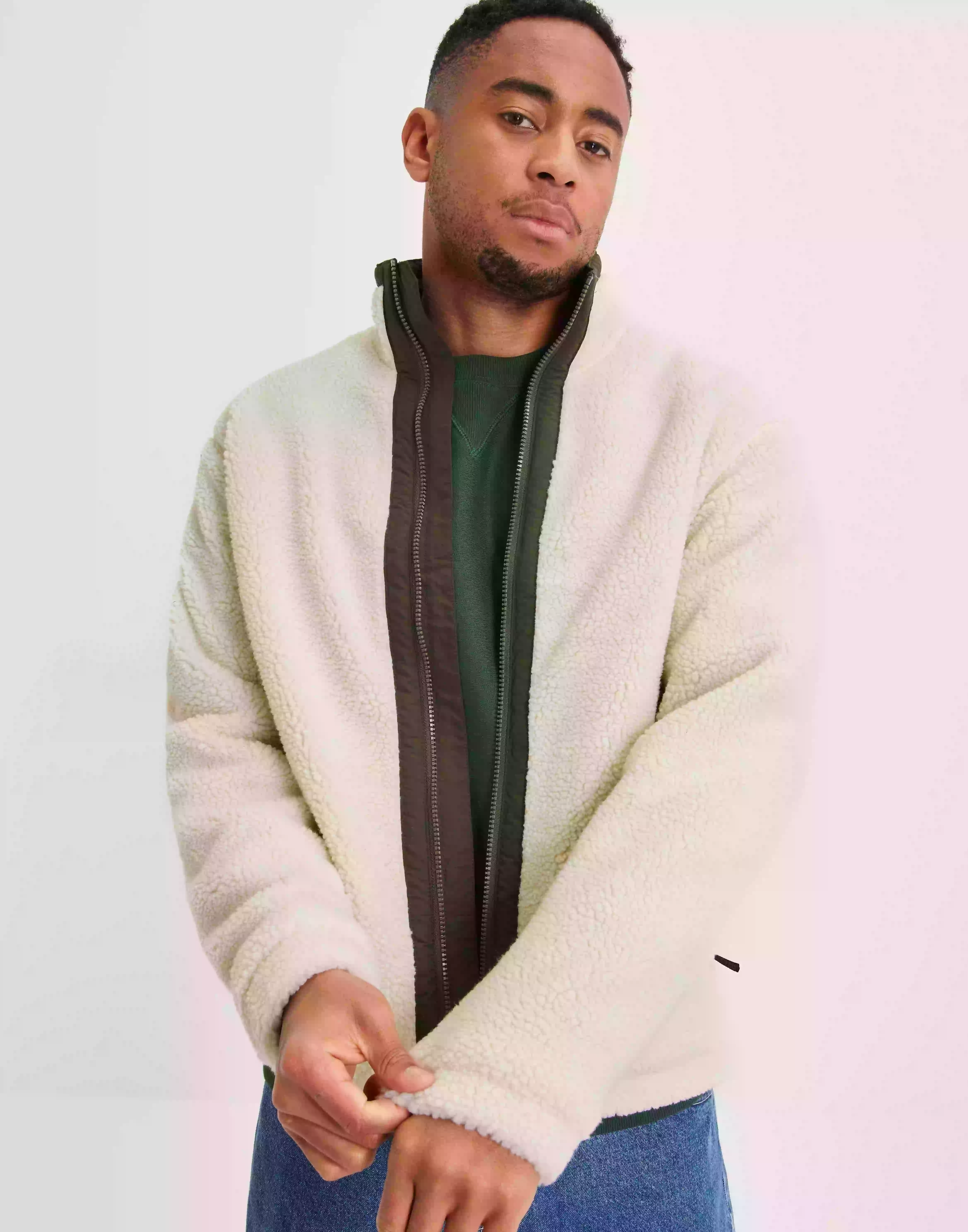 Selected Homme Slhchinook Fleece Jacket W Fleecejackor Cloud Cream