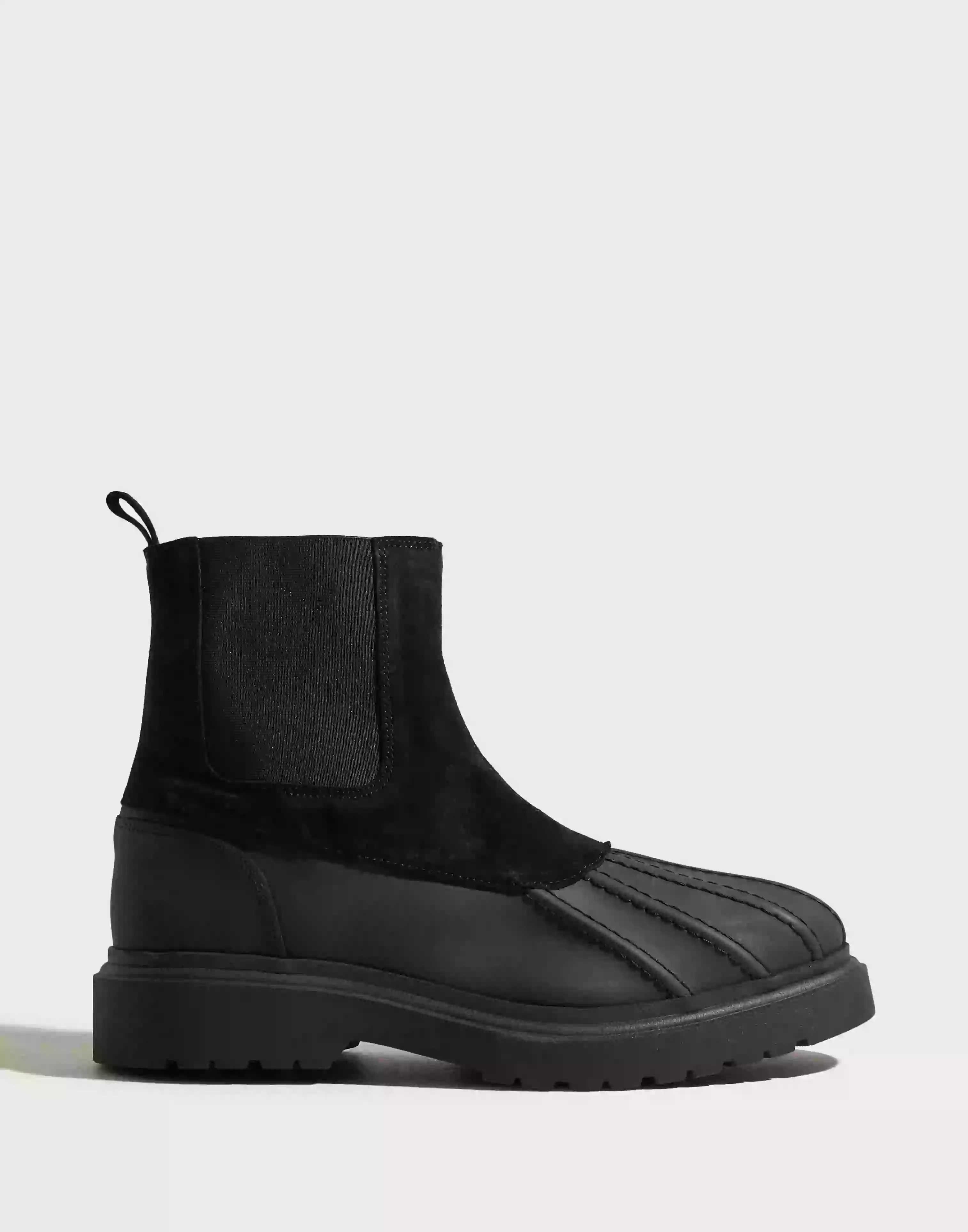 Selected Homme Slhcaden Suede Chelsea Duck-Toe Boo Chelsea boots Black