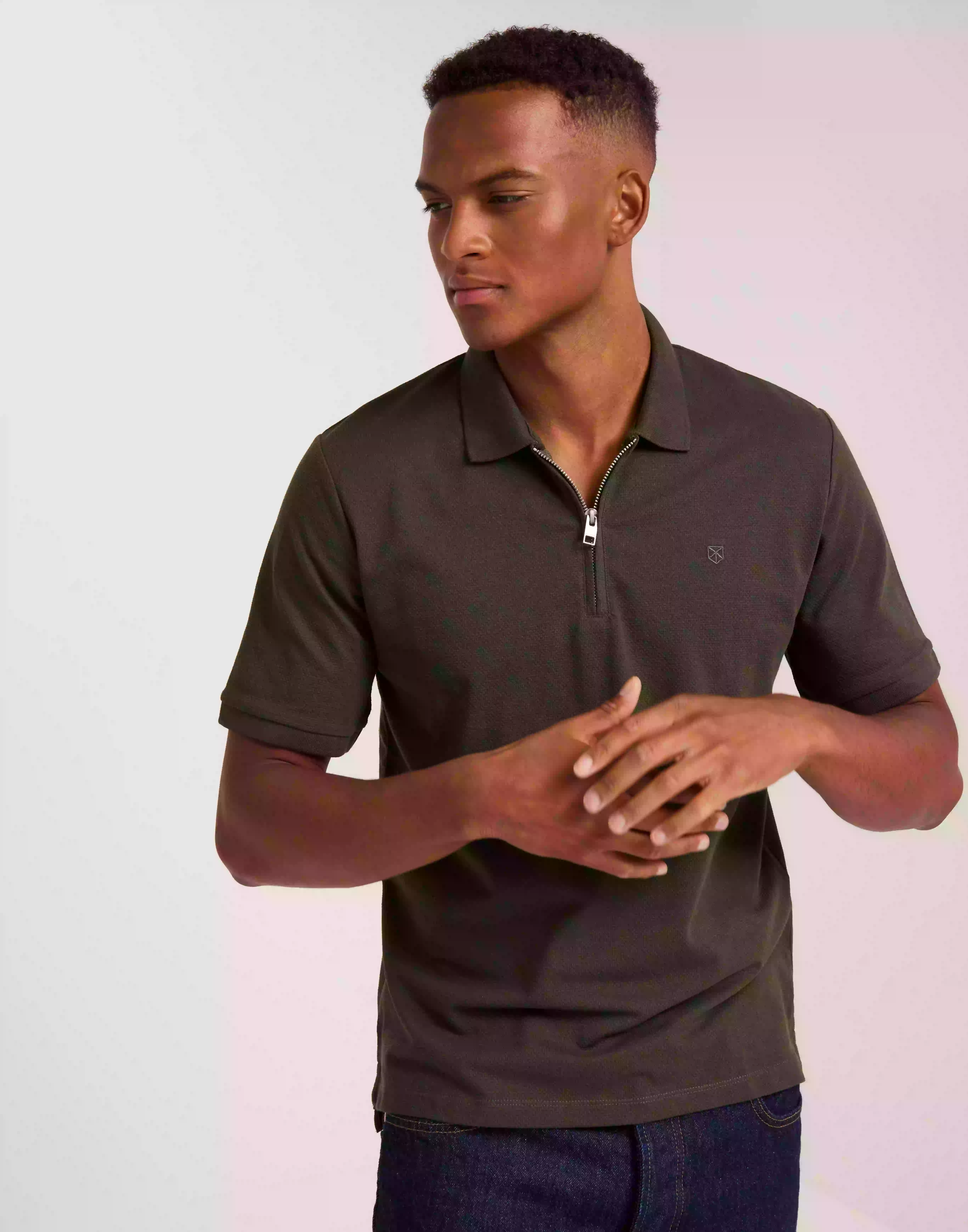 Jack & Jones Jprblascott Zip Ss Polo Sn Piké Grape Leaf