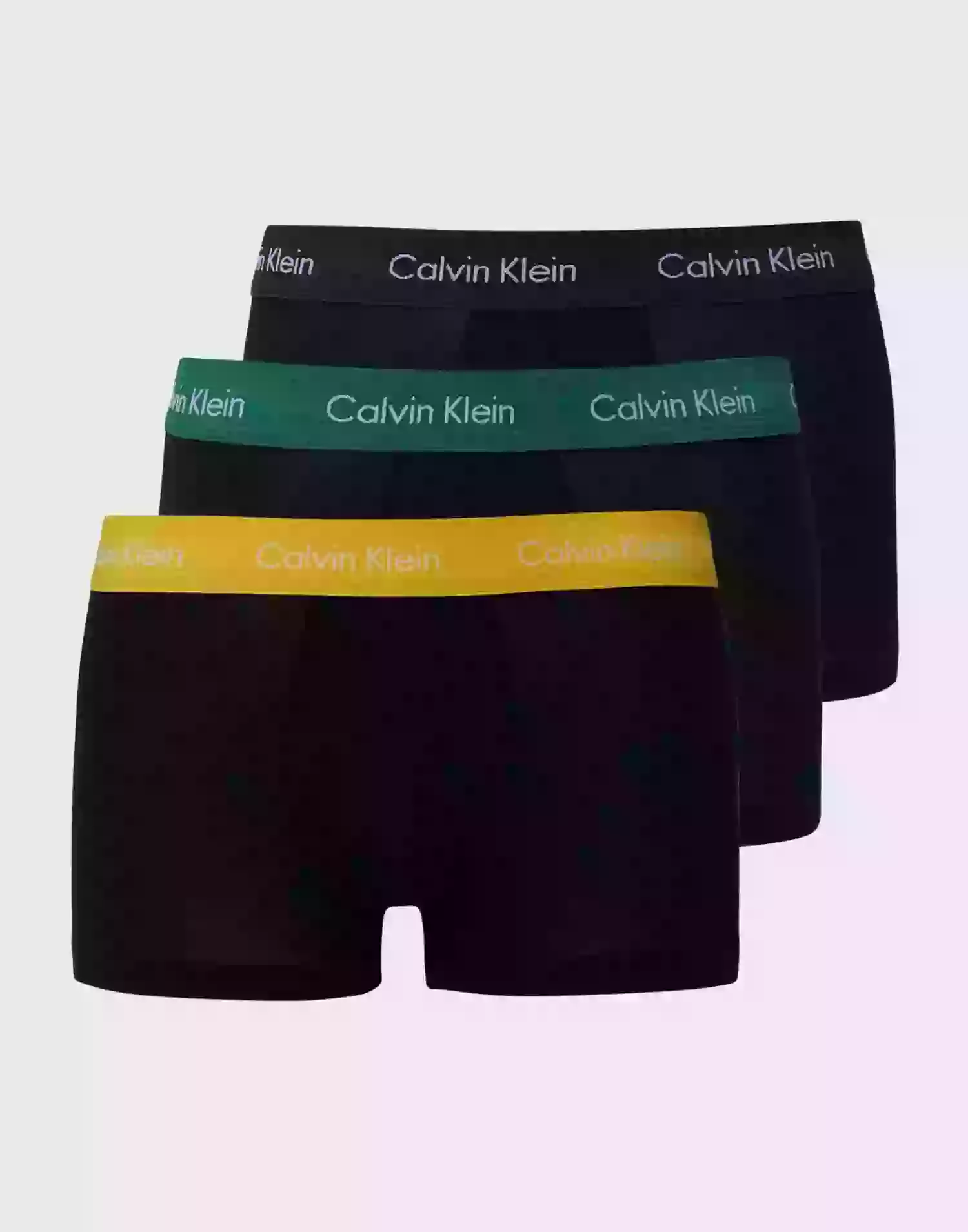 Calvin Klein Underwear Low Rise Trunk 3PK Underbukser B-CHRCL HTHR, MRNGSD YW, FLG GRN WB
