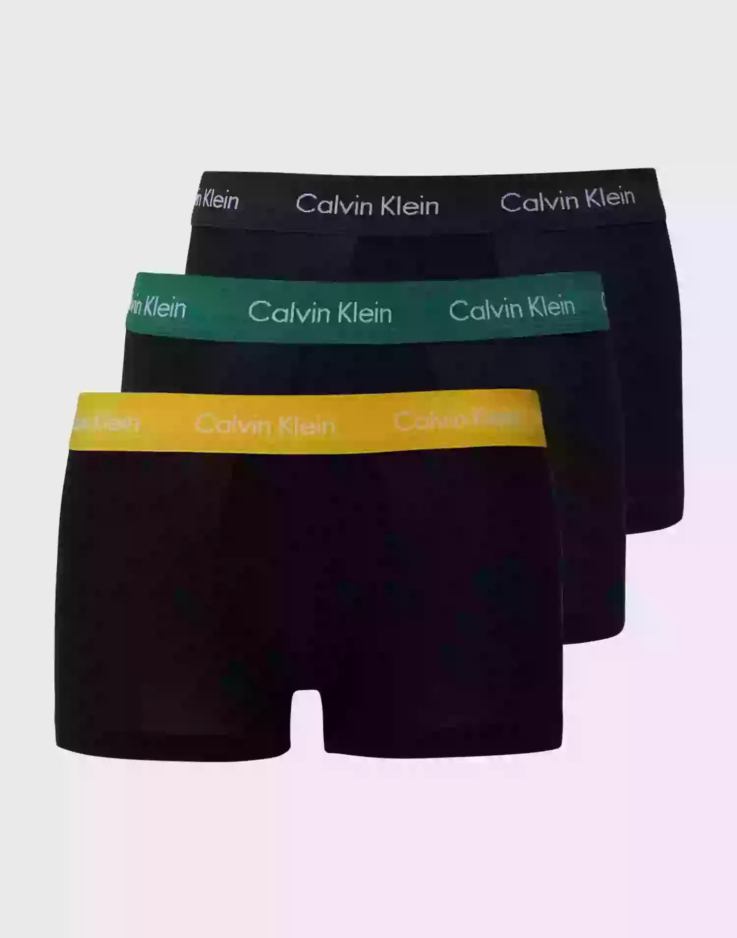 Calvin Klein Underwear Low Rise Trunk 3PK Kalsonger B-CHRCL HTHR, MRNGSD YW, FLG GRN WB
