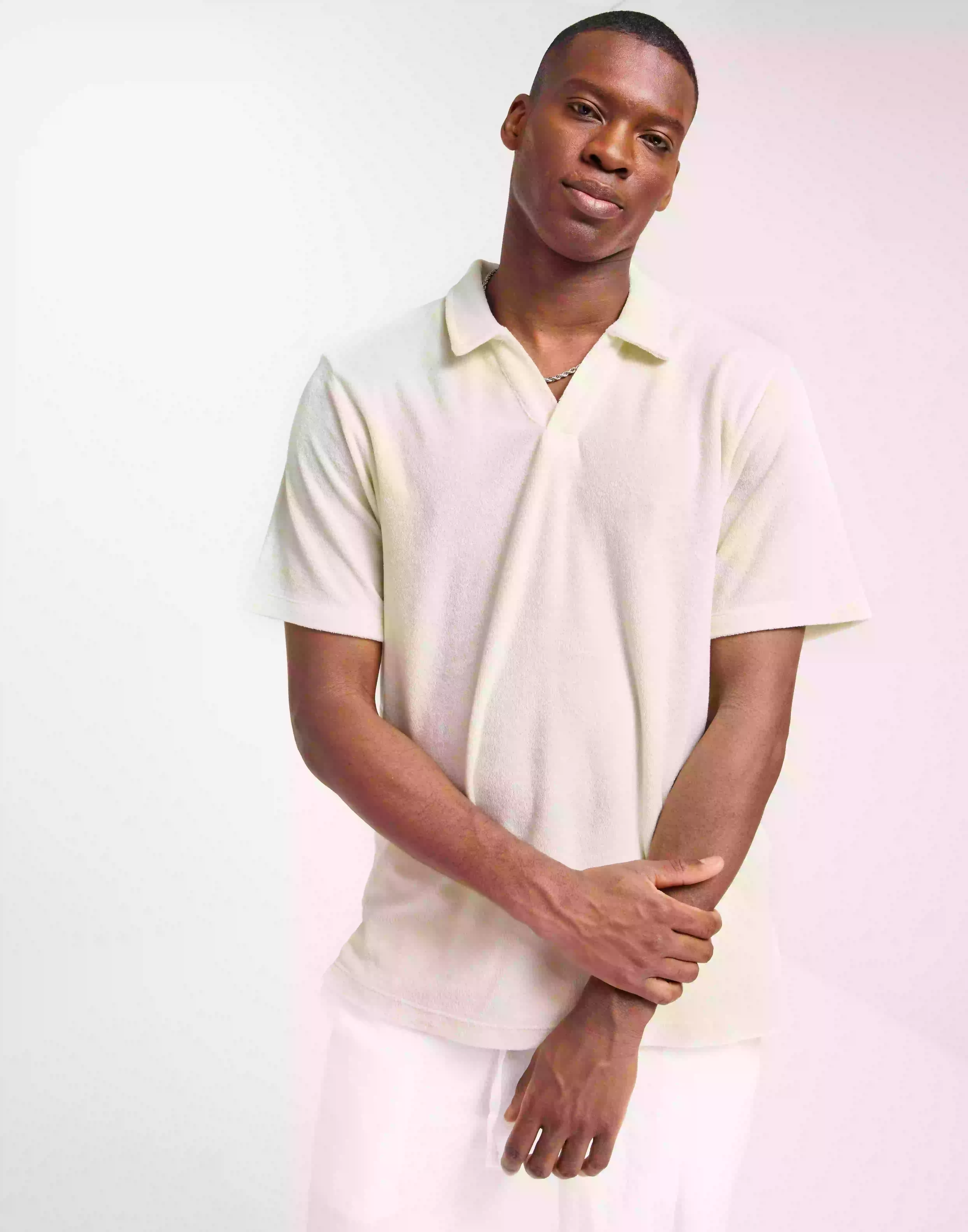 Jack & Jones Jorterry Ss Split Polo Kortärmad piké Cloud Dancer