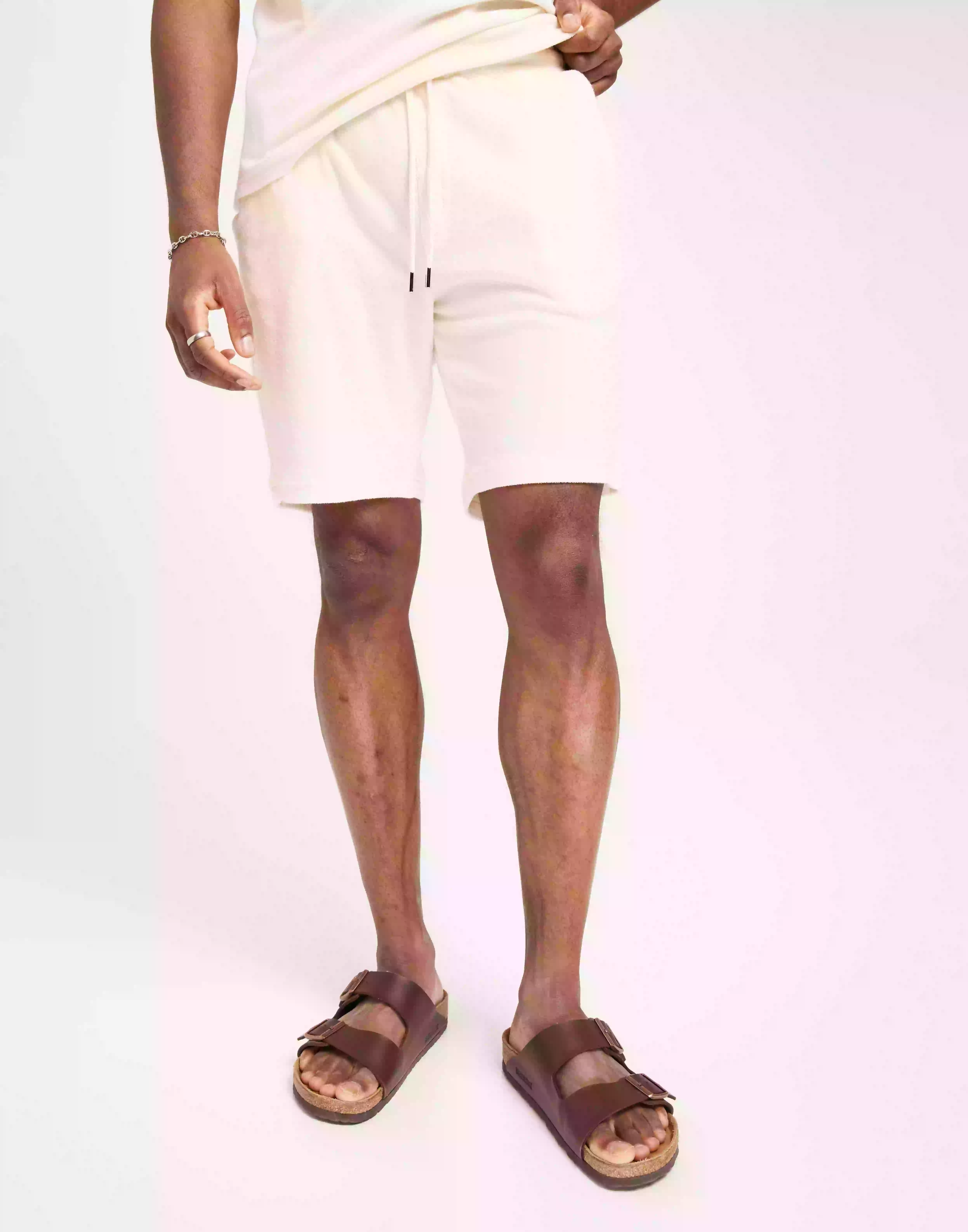 Only & Sons Onsdavis Reg Terry Shorts Mjukisshorts Antique White