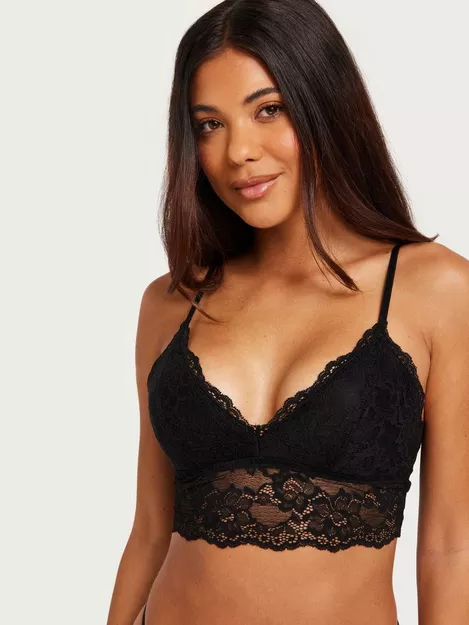Out From Under Skinny Strap Bra Top in Black