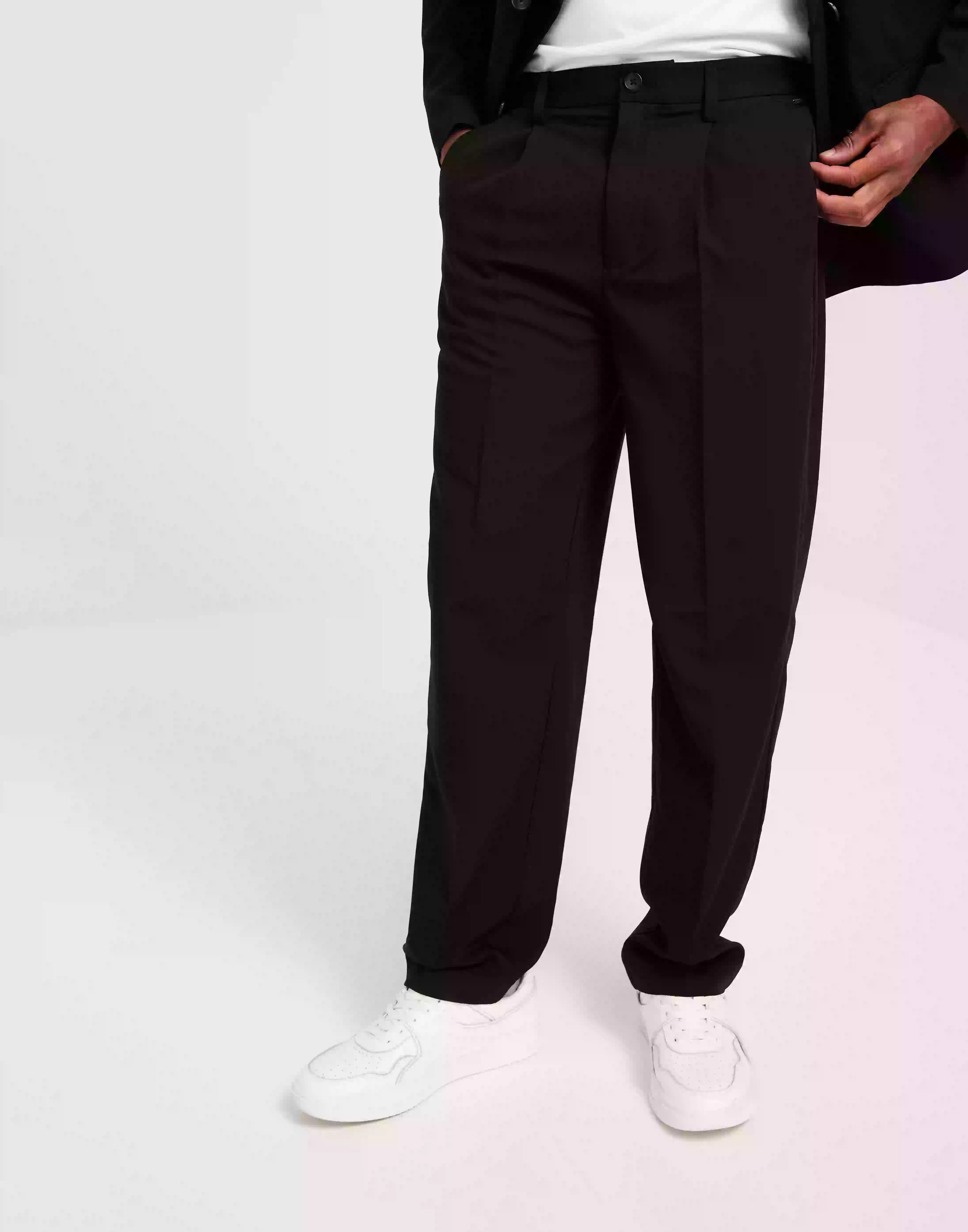 Only & Sons Onspale 1PLEAT Loose 0071 Pant Kostymbyxor Black