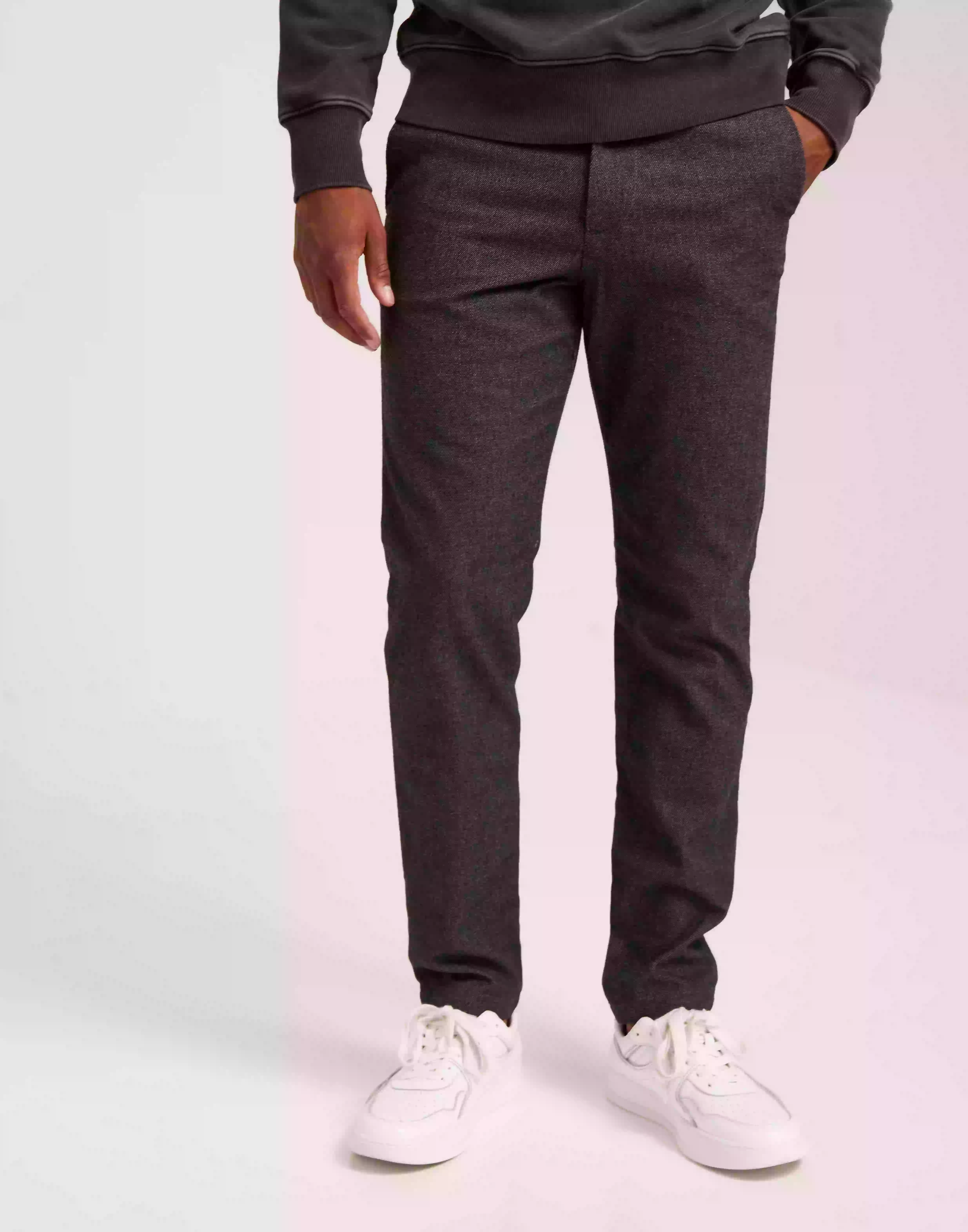 Selected Homme SLH175-Slim Miles Brushed Pants W N Kostymbyxor Dark Grey Structure