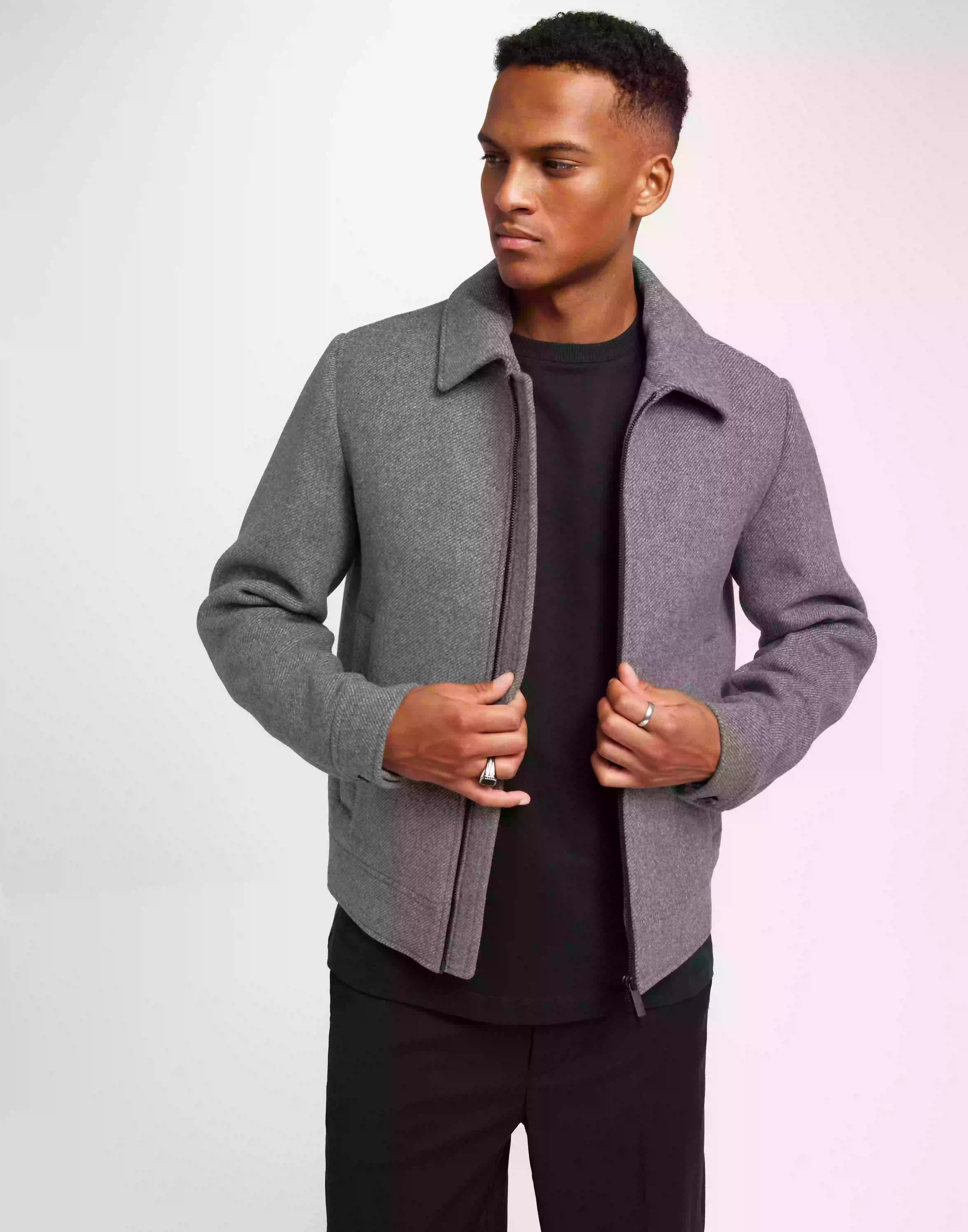 Selected Homme Slhfilip Wool Jkt Noos Vårjackor & Höstjackor Light Grey Melange