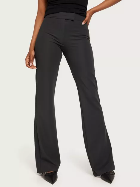 Black And Grey Stitching Flare Pants