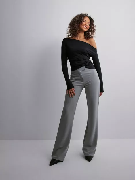 Buy Nelly Keep It Up Flare Pants - Light Gray