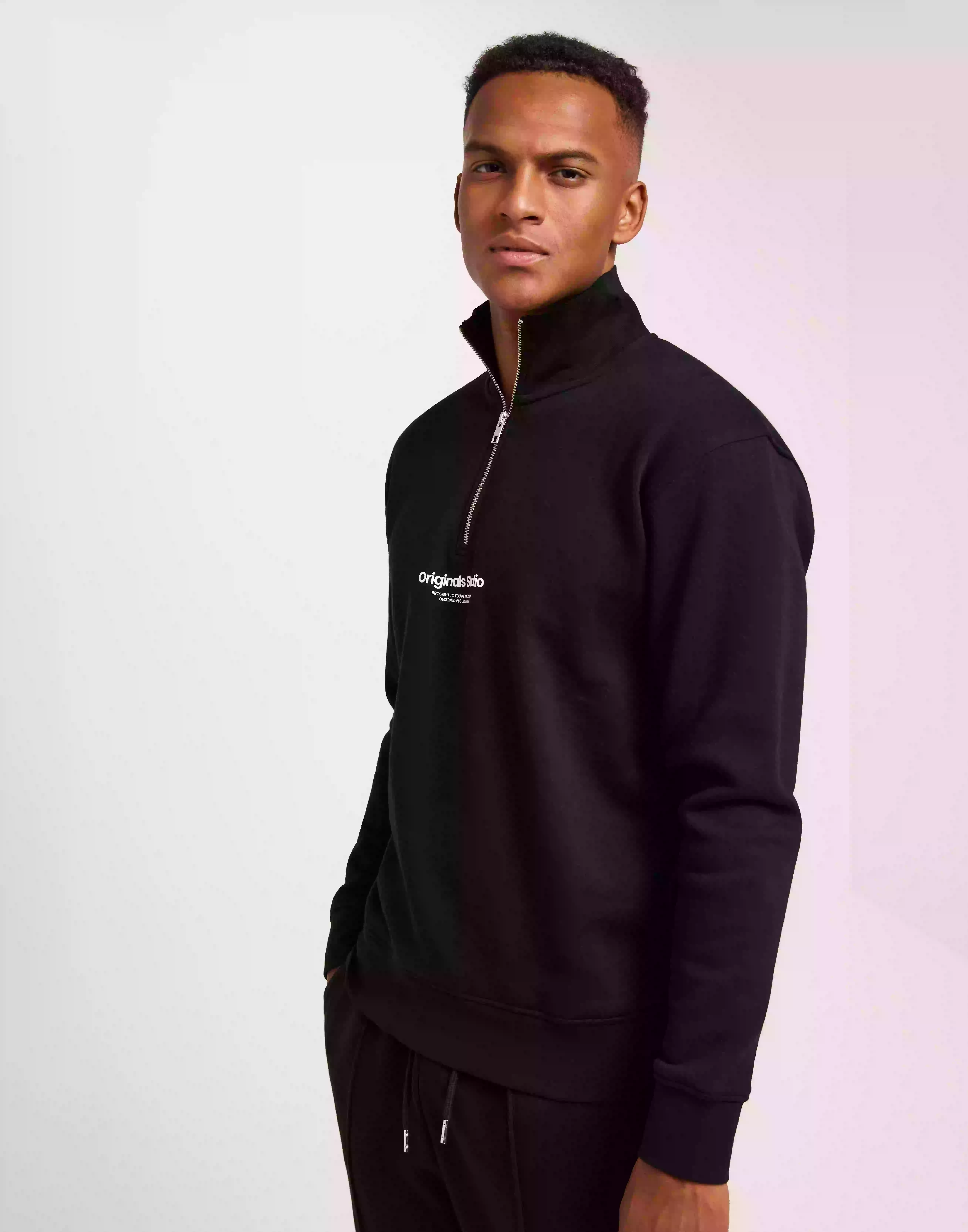 Jack & Jones Jorvesterbro Sweat Quarter Zip Hn N Half zip Black
