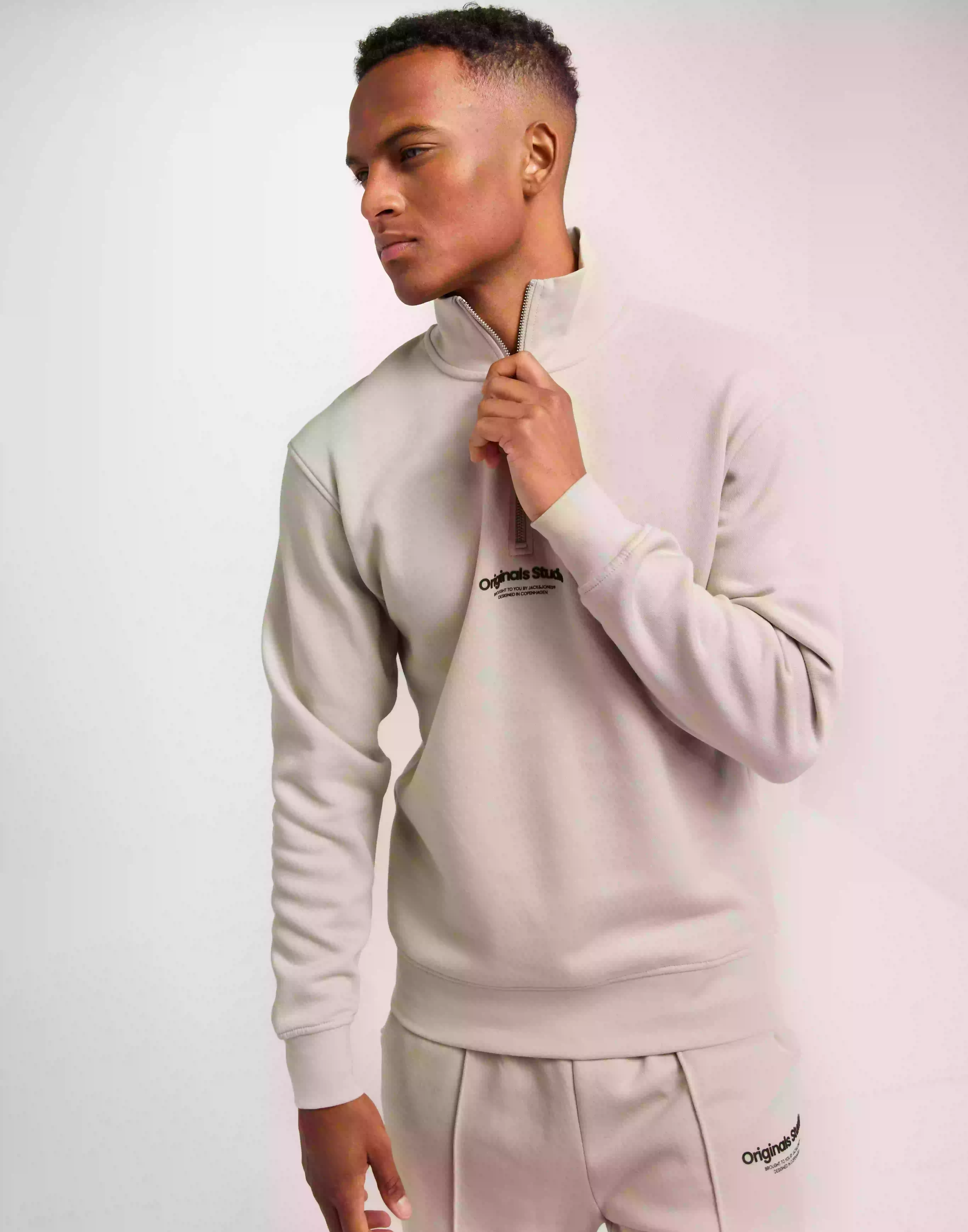 Jack & Jones Jorvesterbro Sweat Quarter Zip Hn N Half zip Moonbeam
