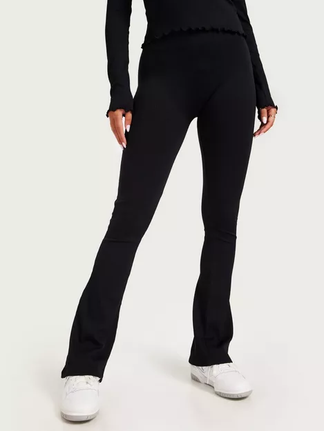 Buy Nelly Soft Rib Fitted Pants - Black
