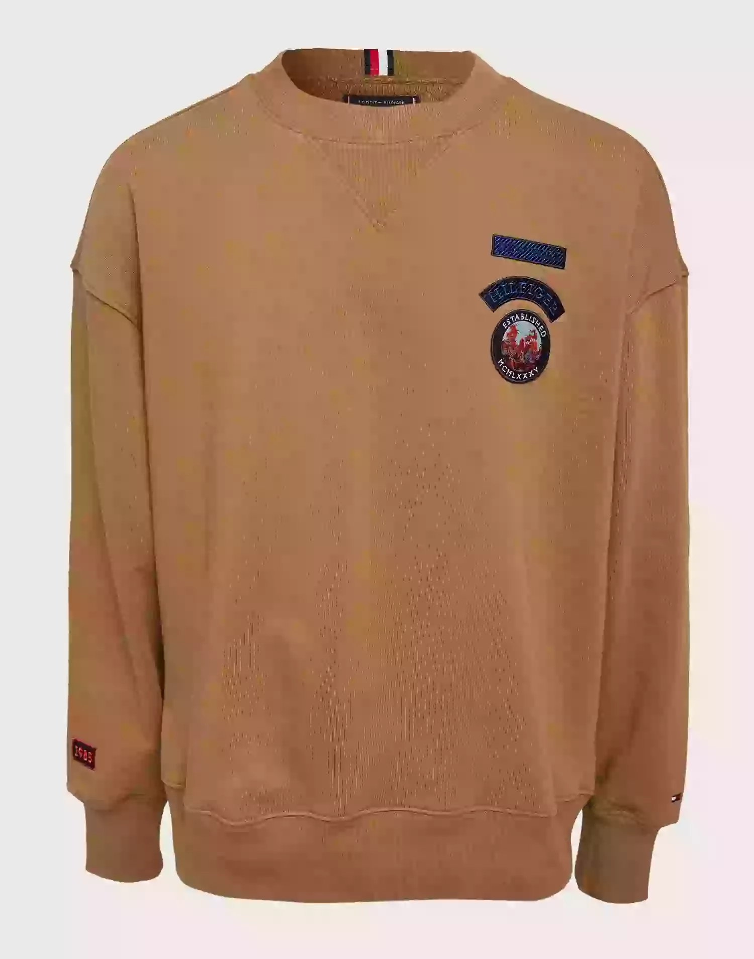 Tommy Hilfiger Mountain Multi Badge Crewneck Sweatshirts Desert Khaki