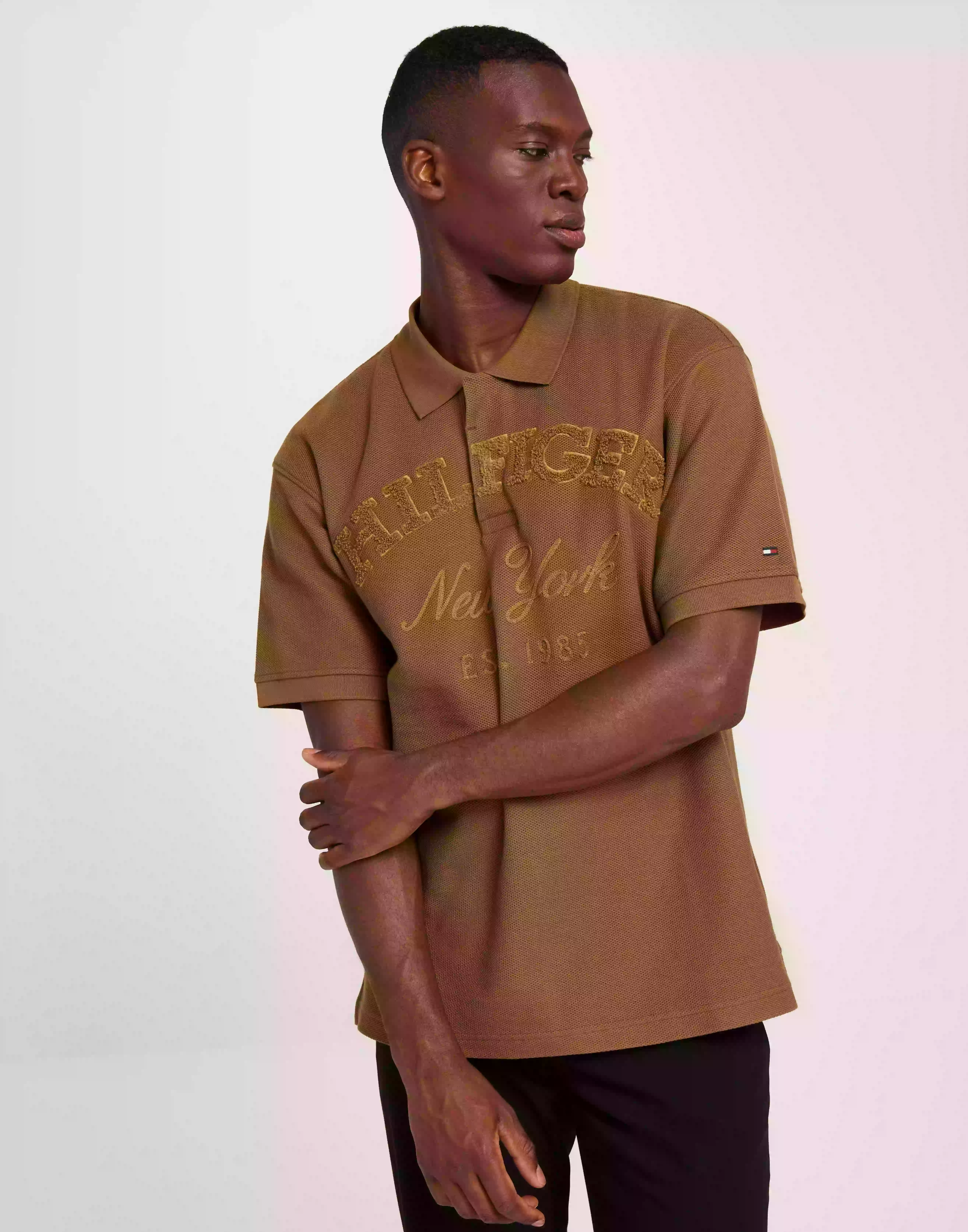 Tommy Hilfiger Monotype Archive Fit Polo Kortärmad piké Desert Khaki