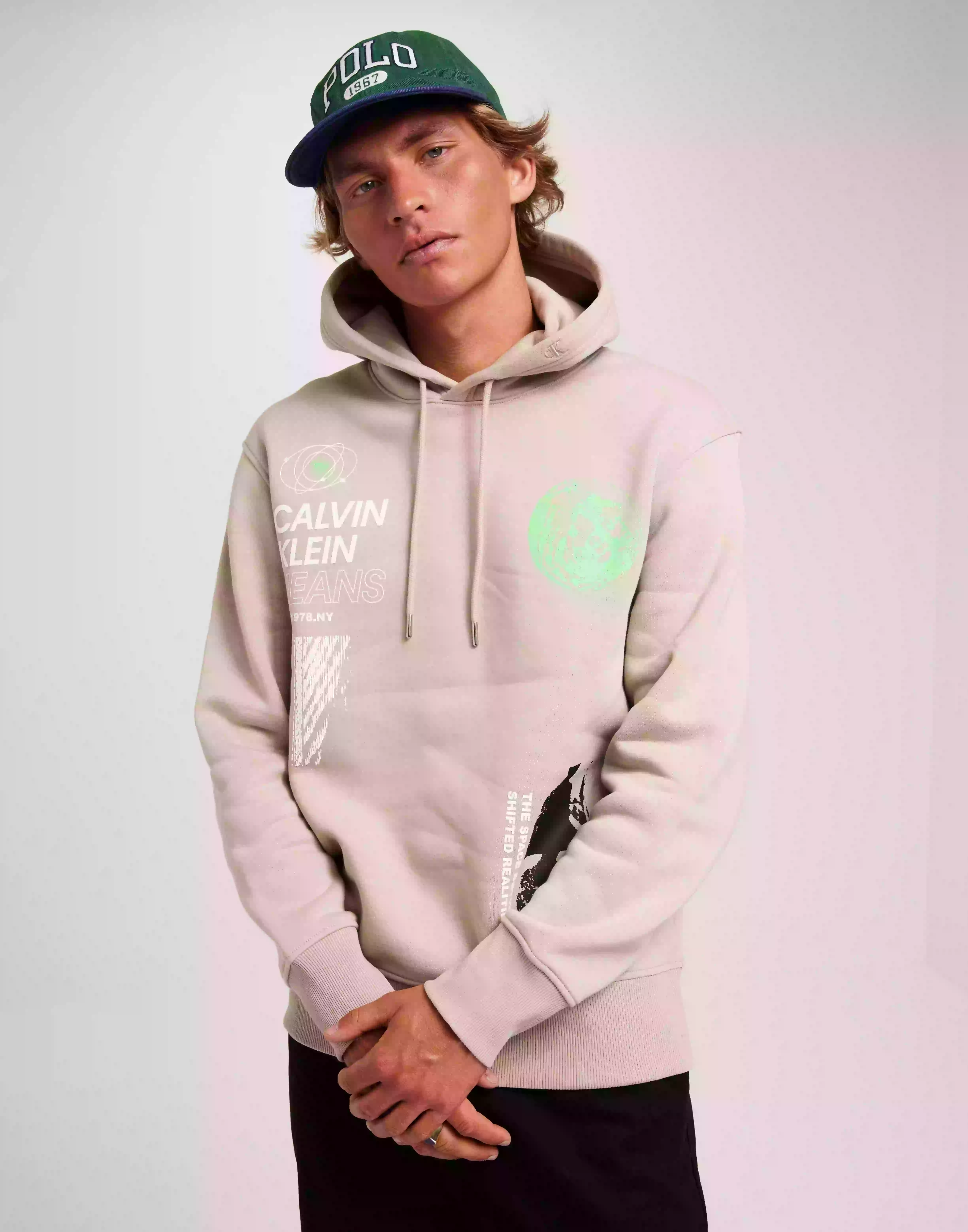 Calvin Klein Jeans Future Fade Multi Graphic Hoodie Hoodies Plaza Taupe