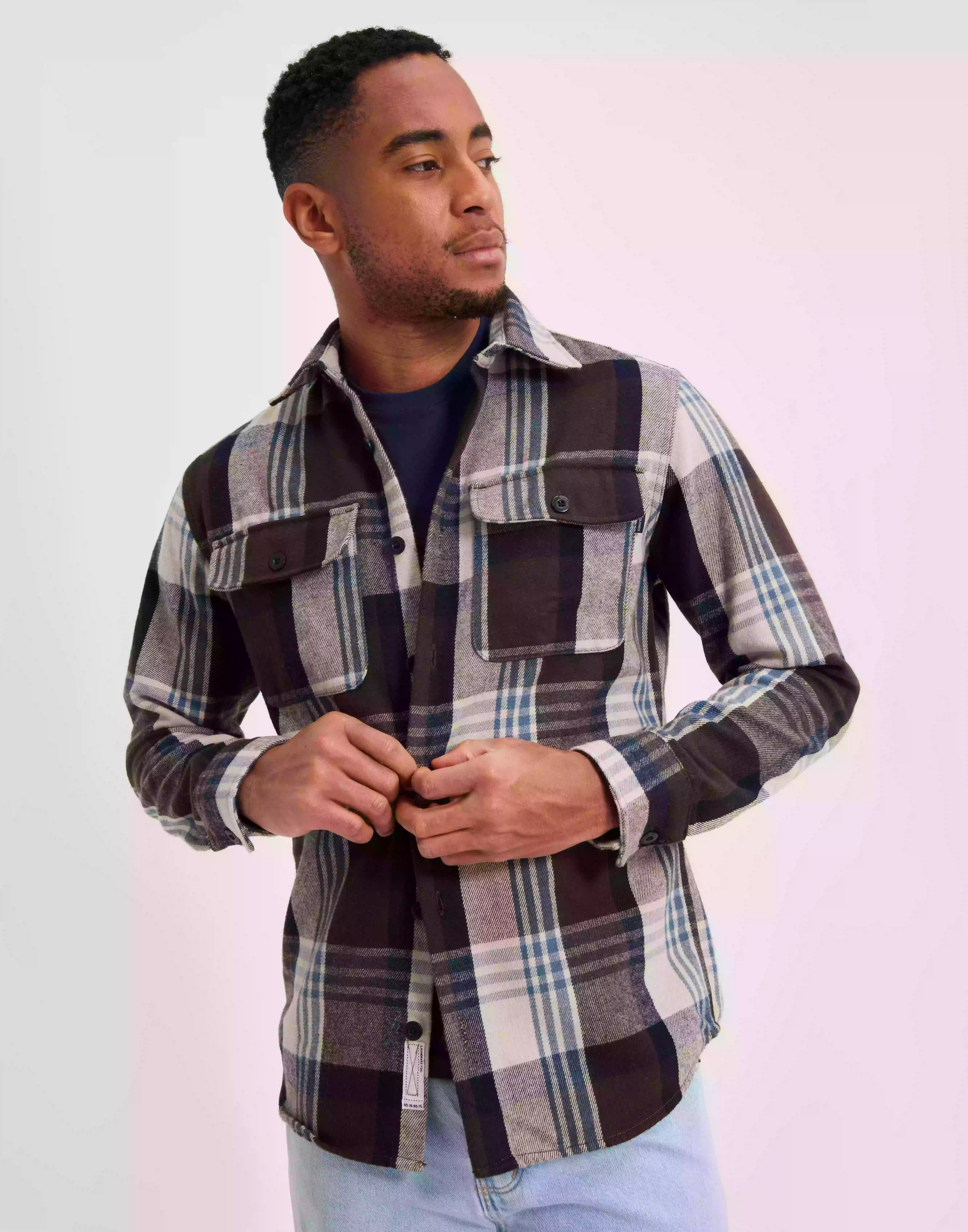 Jack & Jones Jprbludylan Check Overshirt L/S Cpo Overshirts Java Comfort Fit