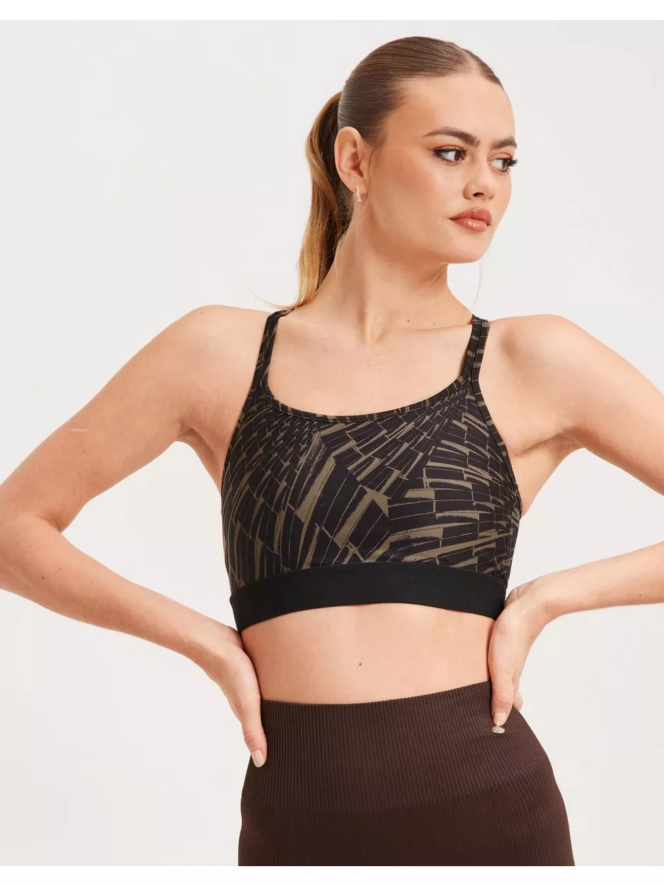 Only Play Onpabbey Aop Sports Bra Sport BH - Medium support Black Falcon