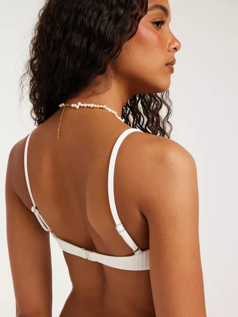 Buy Nelly Ribbed Bikini Bra - White