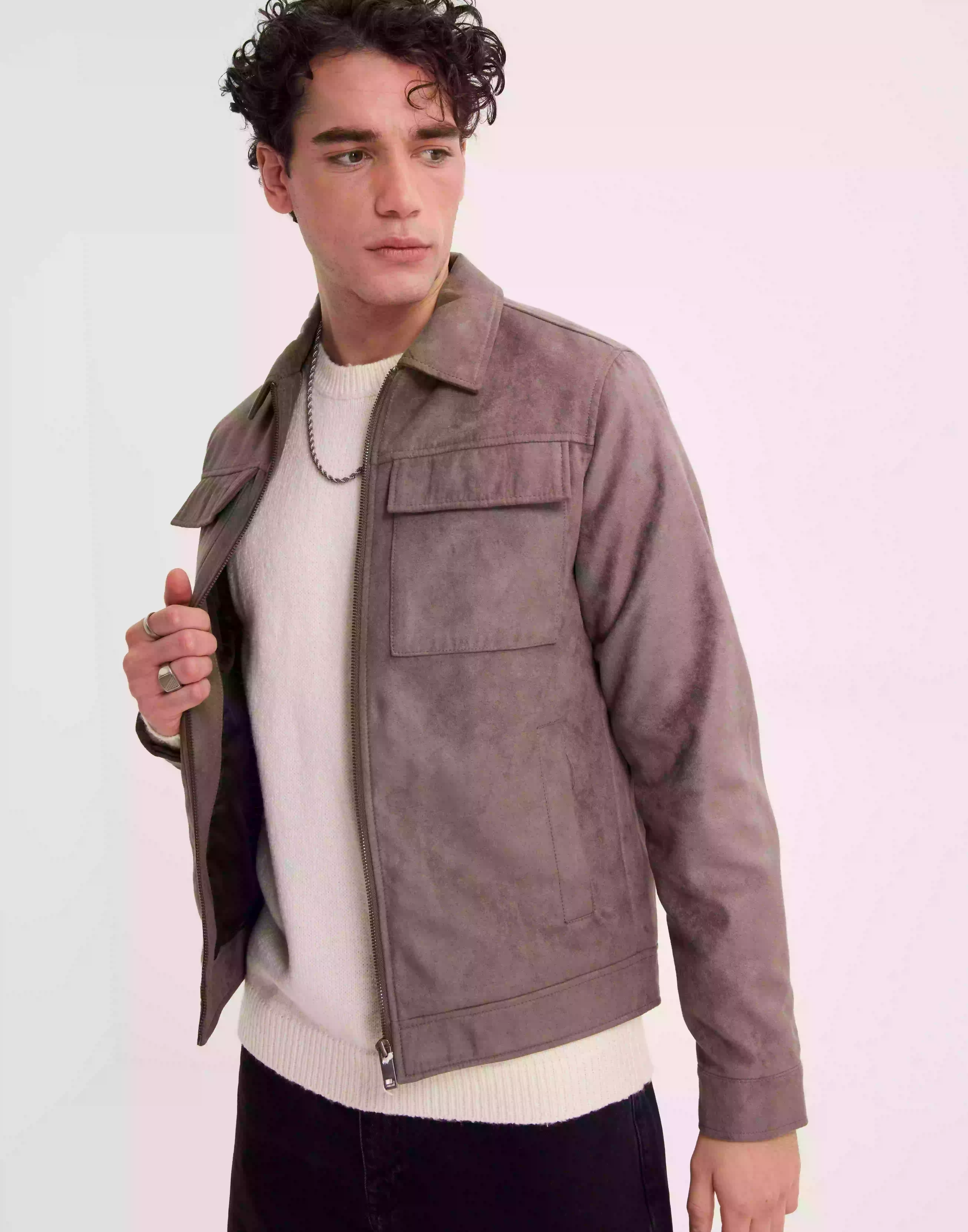 Jack & Jones Jjerocky Payton Pu Jacket Noos Vårjakker & Høstjakker Falcon