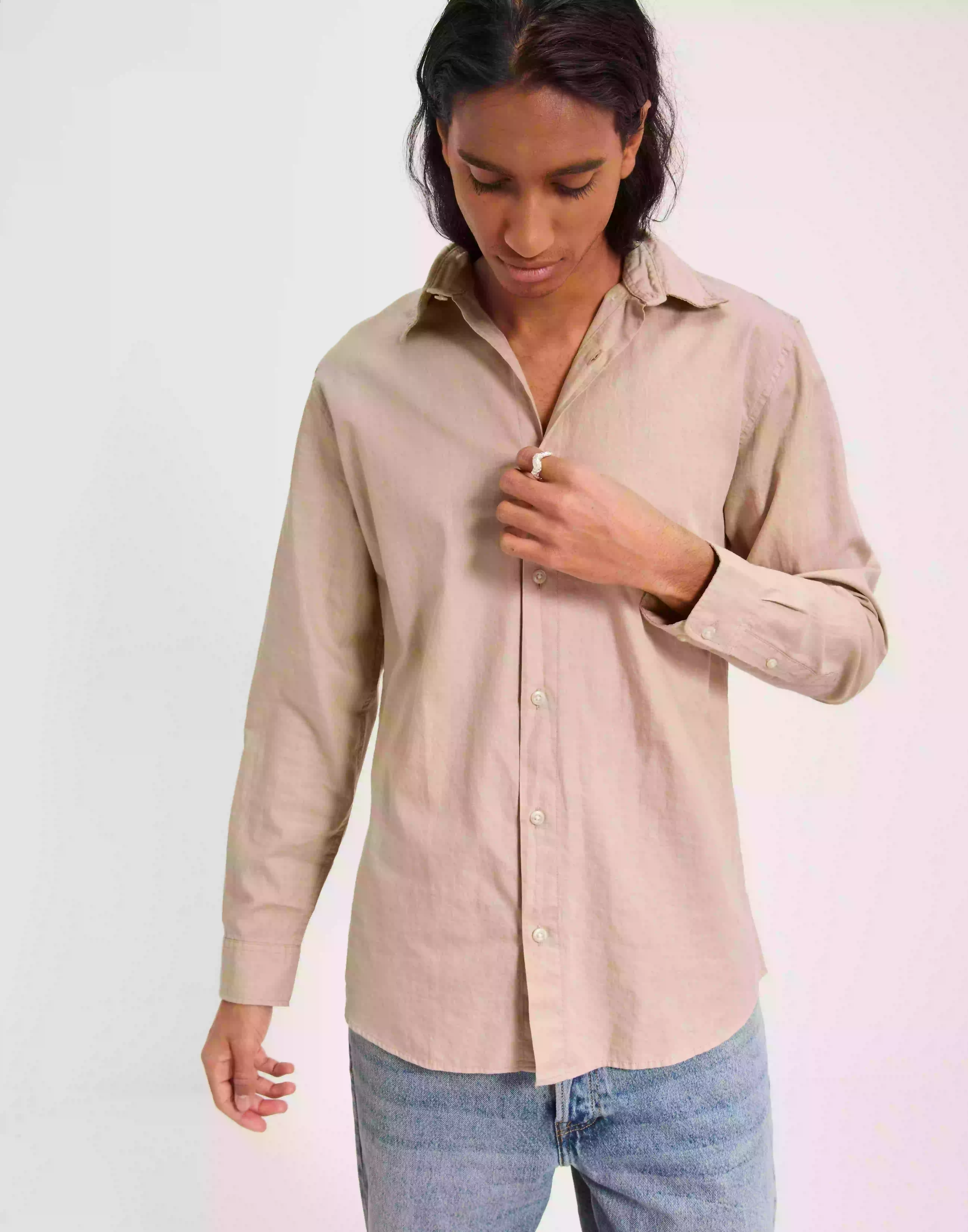 Selected Homme Slhslimtheo Shirt Ls Noos Vardagsskjortor Incense Mélange