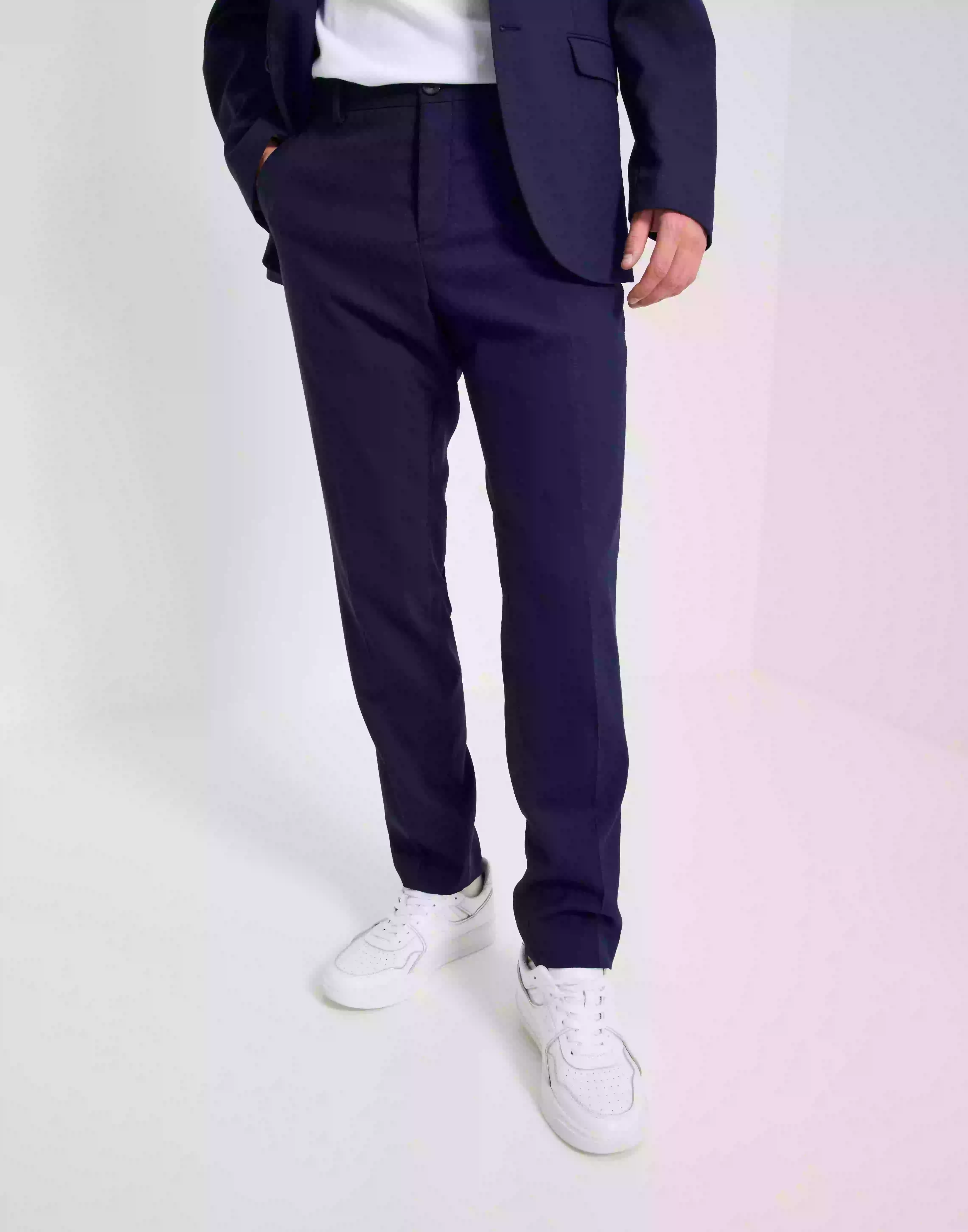 Selected Homme Slhslim-Neil Trs B Noos Dressbukser Blue Depths