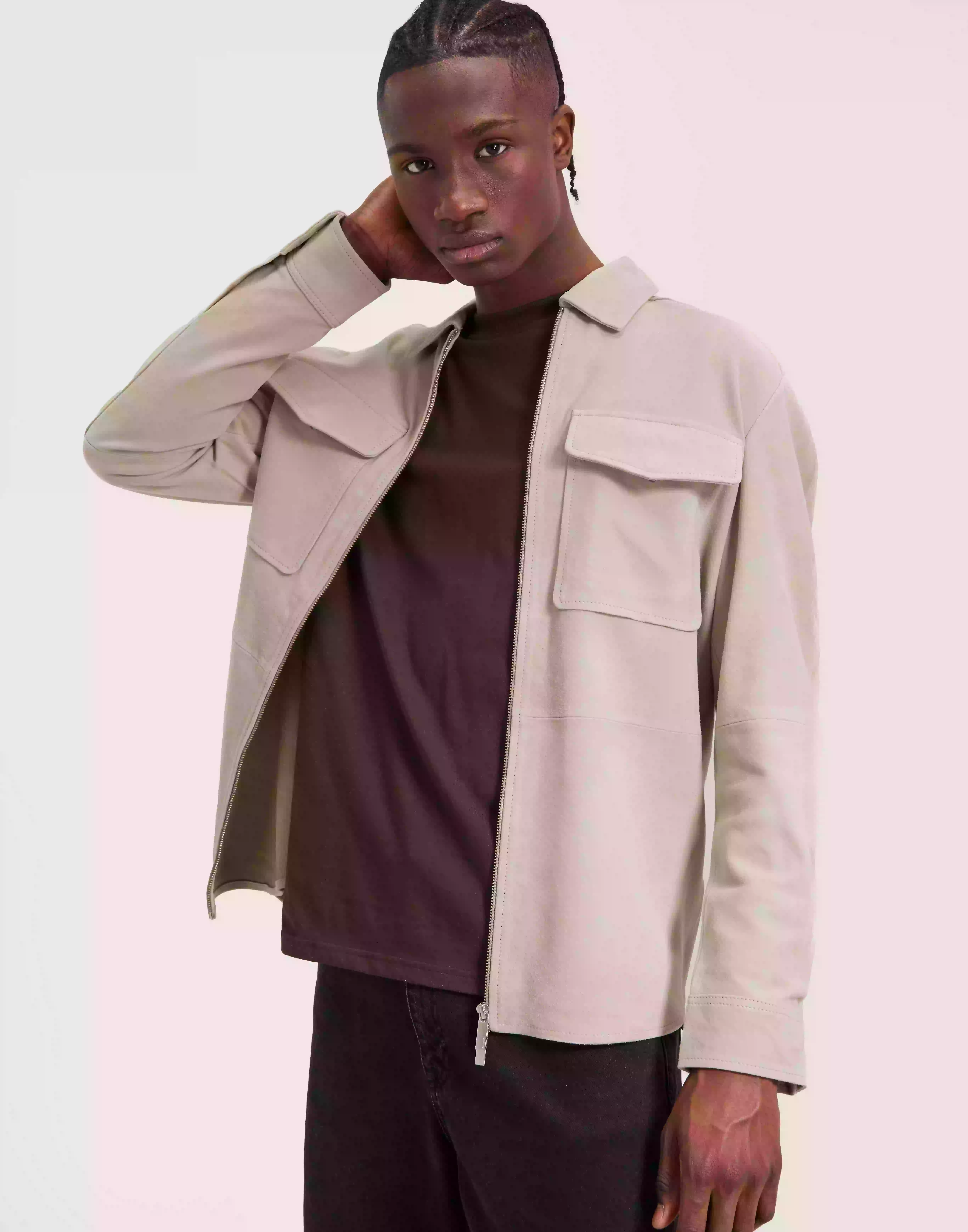 Selected Homme Slhforan Suede Overshirt W Skinnjakker Incense
