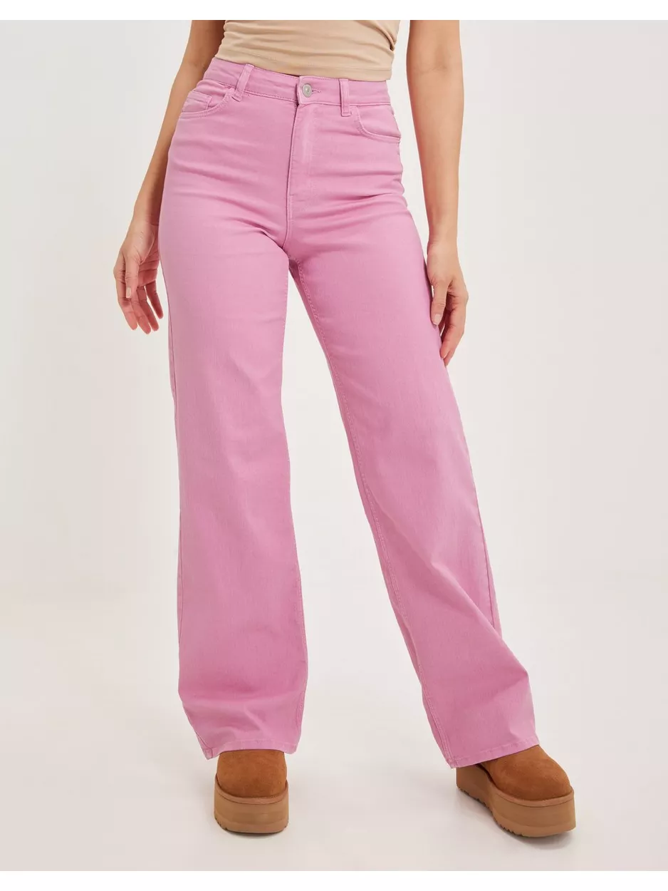 Pieces Pcpeggy Hw Wide Pant Colour Noos Bc Begonia Pink