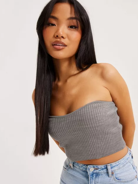 Shop For Ribbed Knit Tube Top