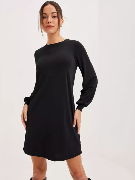 Buy Only ONLREBA L/S BOW DRESS JRS - Black | Sommerkleider