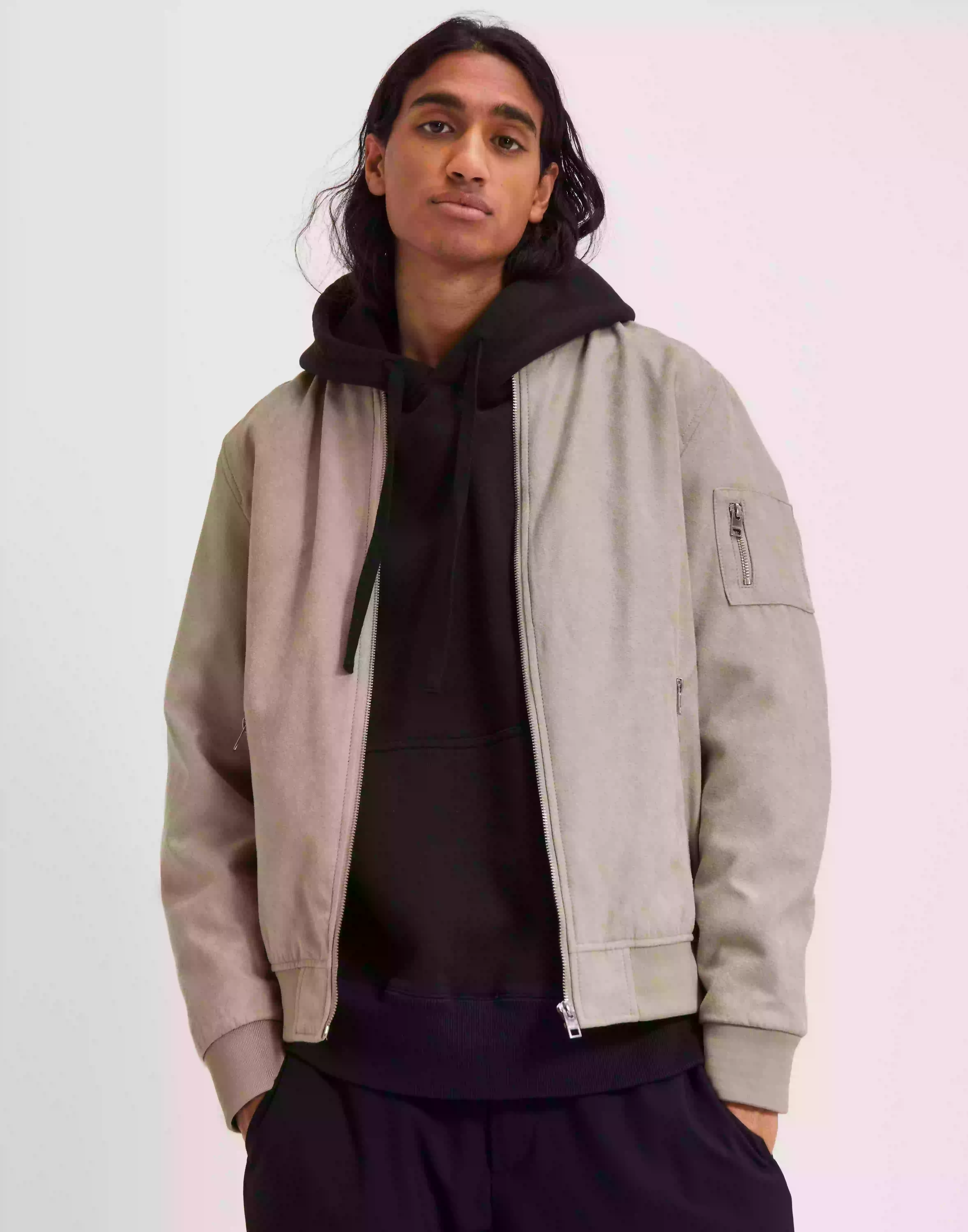 Jack & Jones Jjerocky Faux Suede Bomber Noos Bomberjackor String