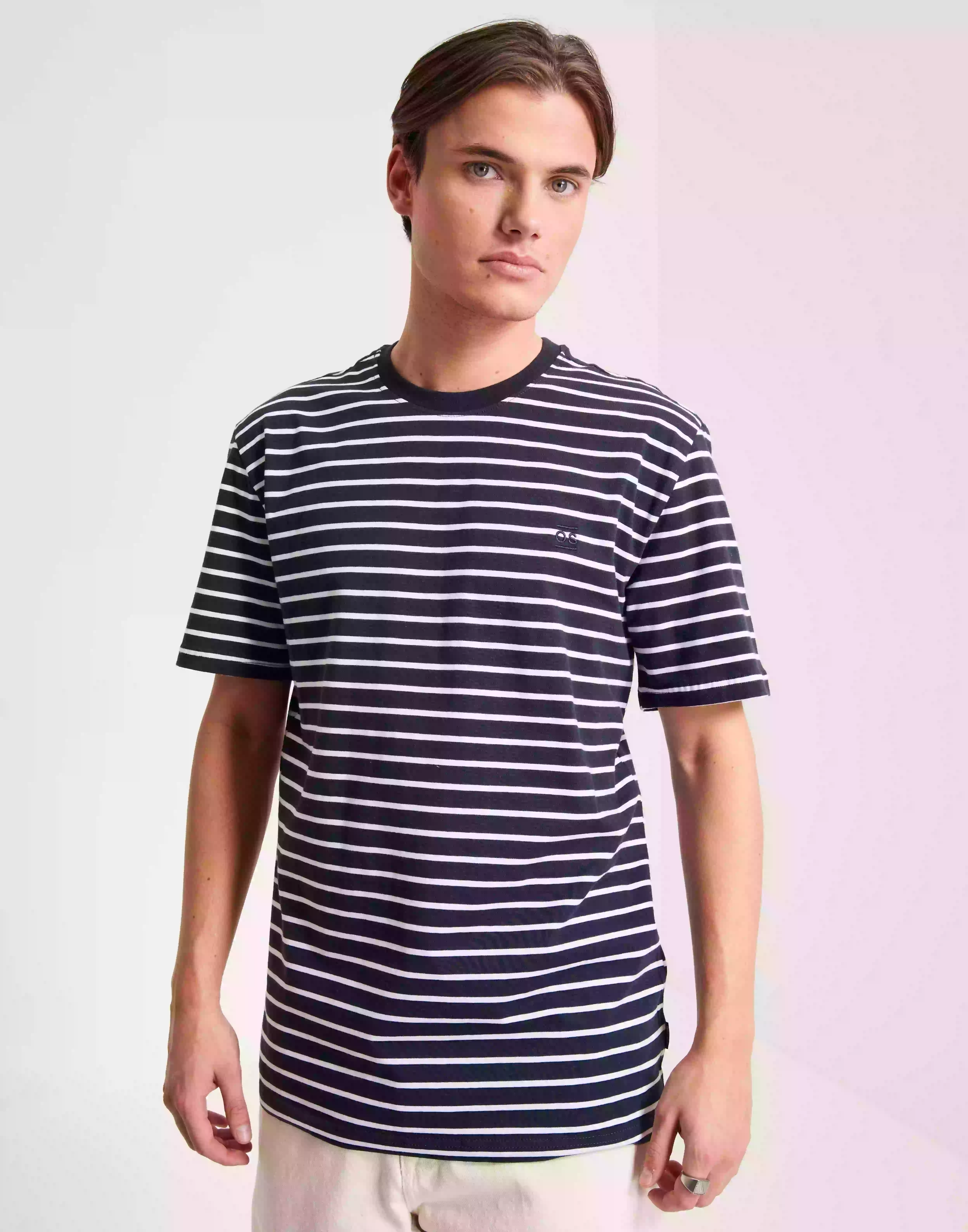 Only & Sons Onshenry Reg Stripe Ss Tee Noos Randiga t-shirts Dark Navy