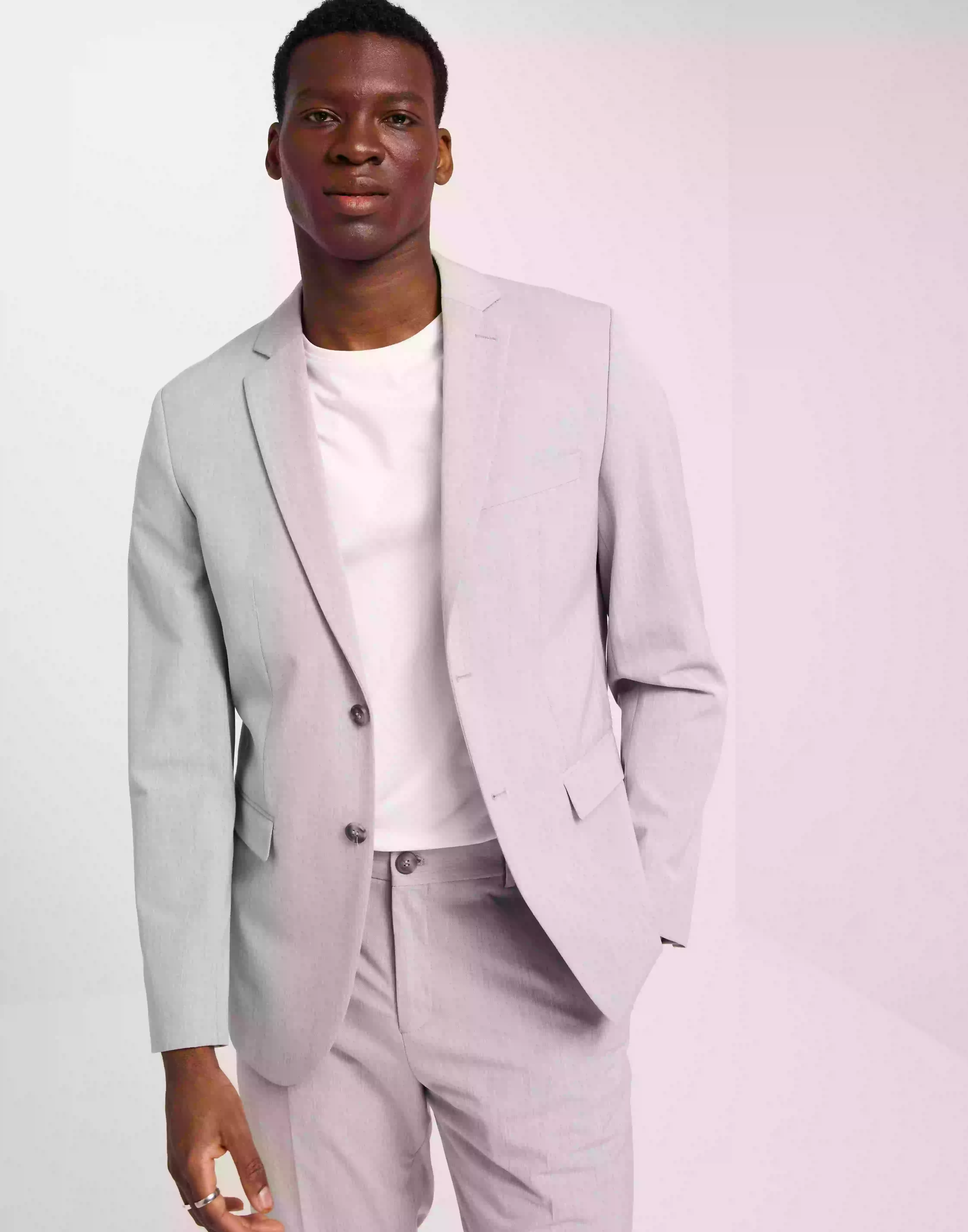 Selected Homme Slhslim-Liam Blz Flex Noos Kavajer Light Grey Melange