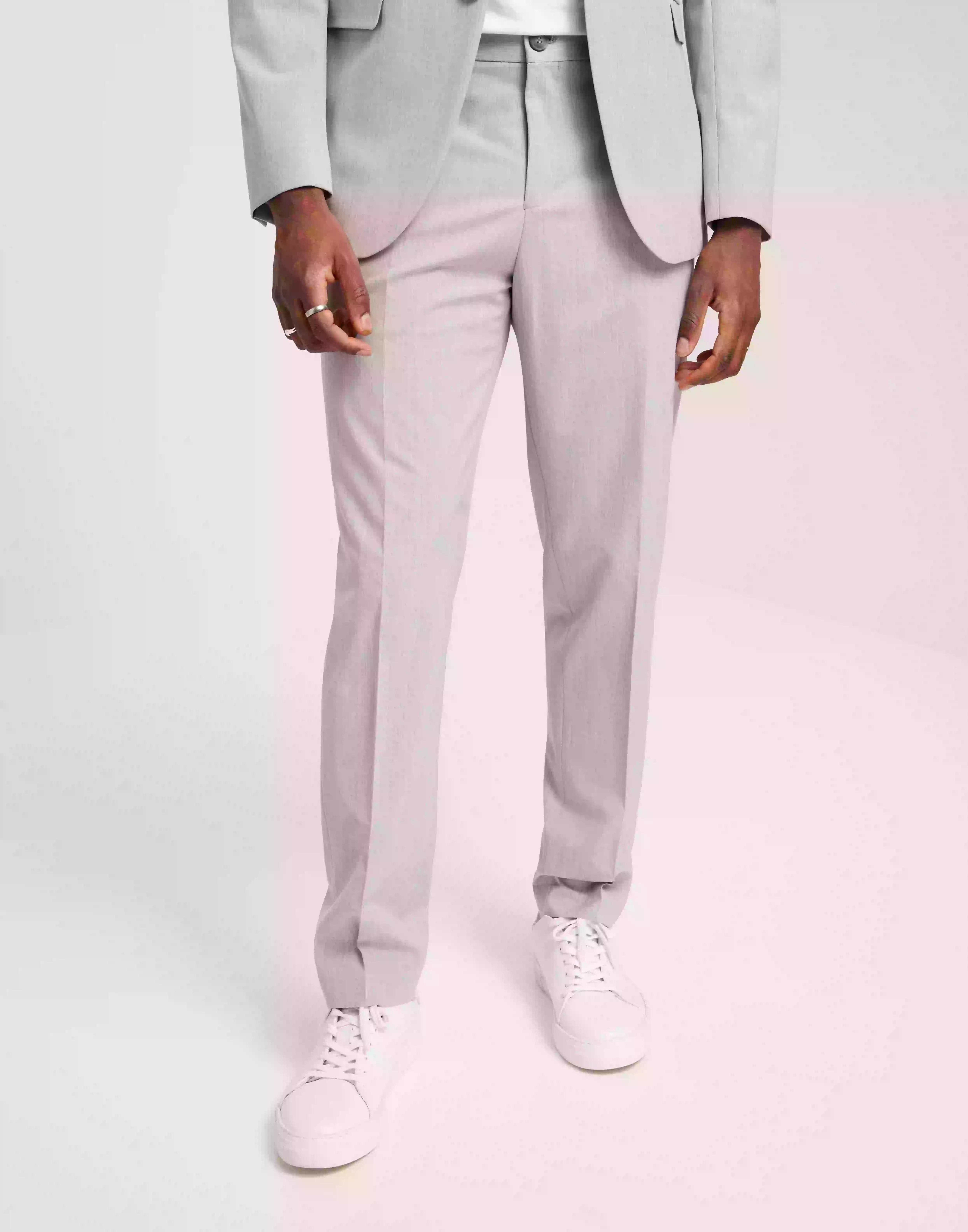 Selected Homme Slhslim-Liam Trs Flex Noos Kostymbyxor Light Grey Melange